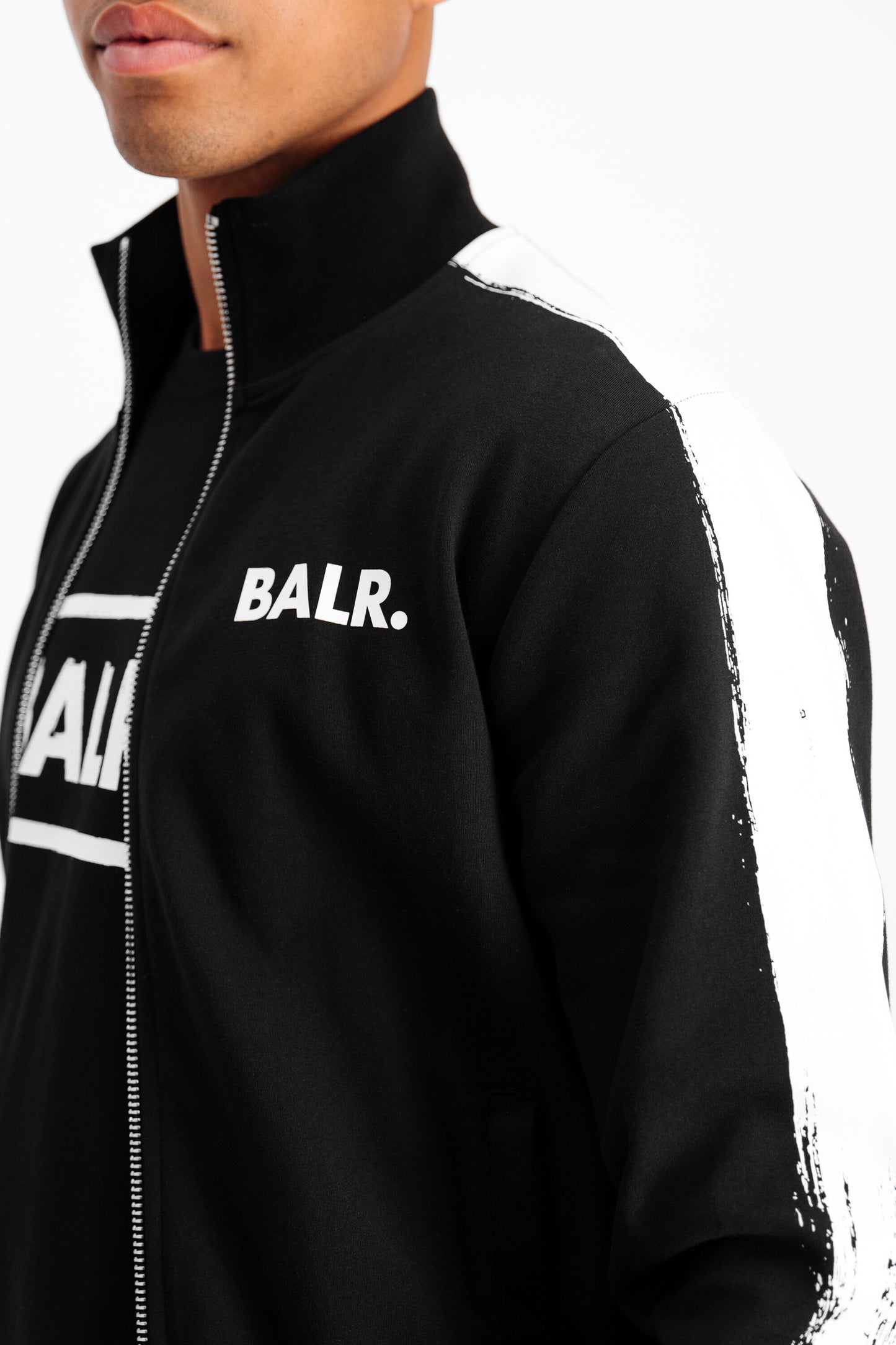 Chalk Striped Track Jacket Black