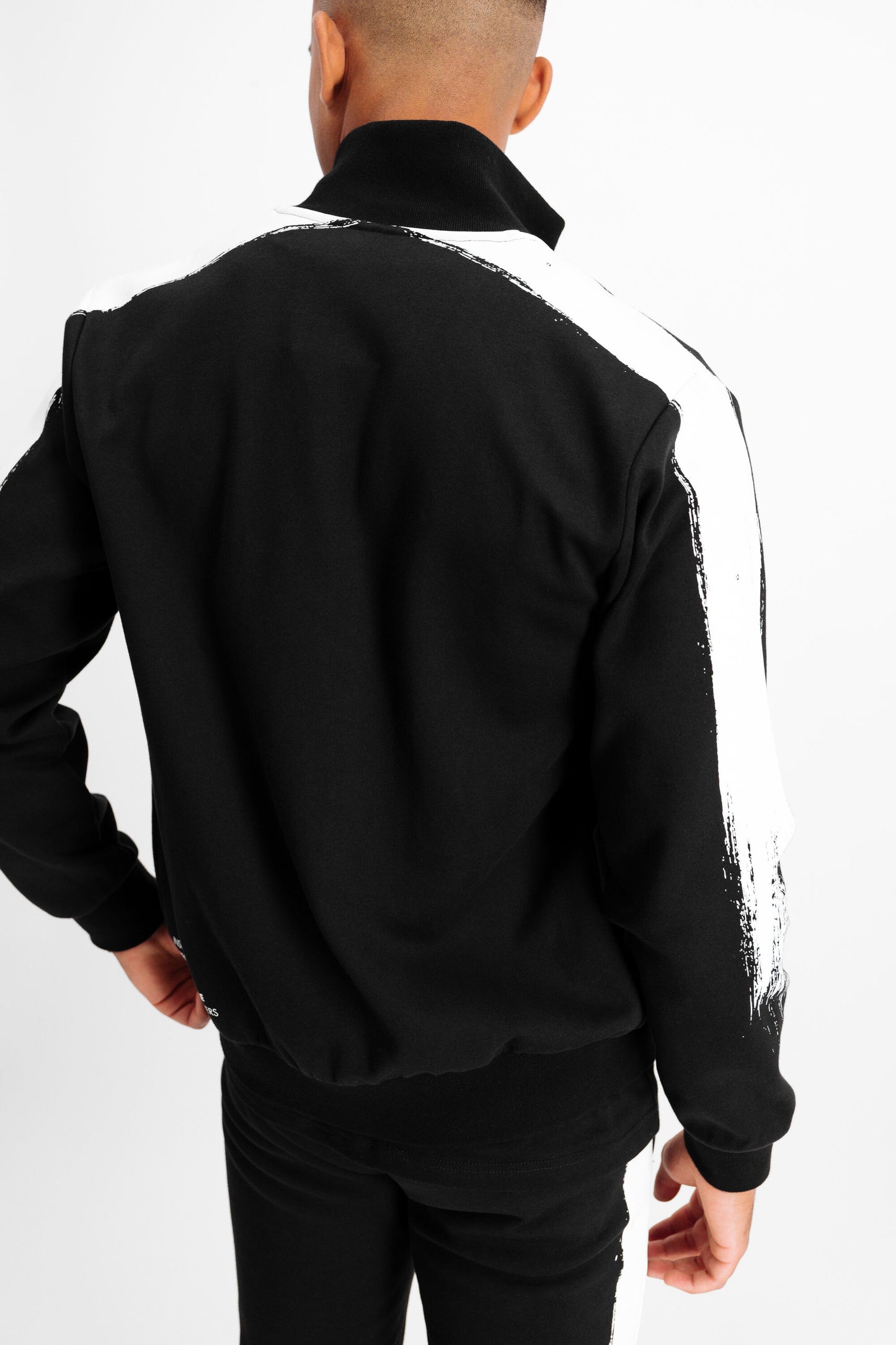Chalk Striped Track Jacket Black