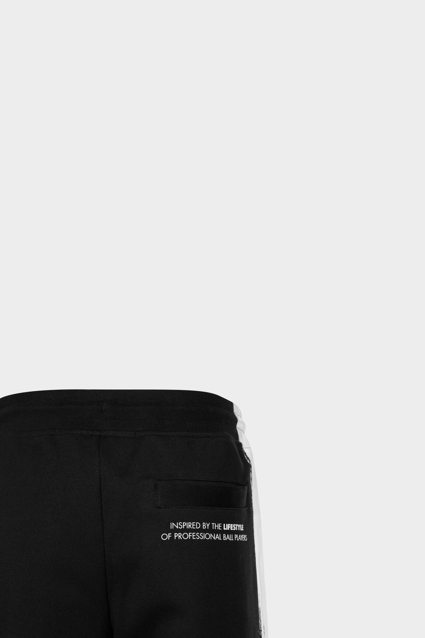 Chalk Striped Sweat Shorts Black