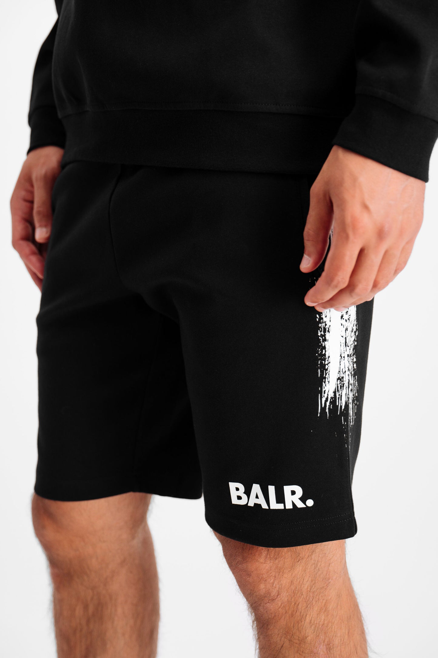 Chalk Striped Sweat Shorts Black