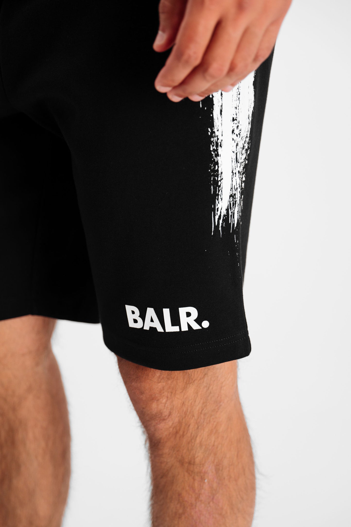 Chalk Striped Sweat Shorts Black