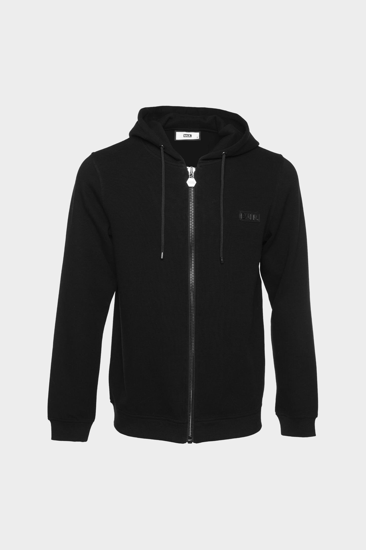BALR. Straight Zip Thru Knitted Hoodie Black