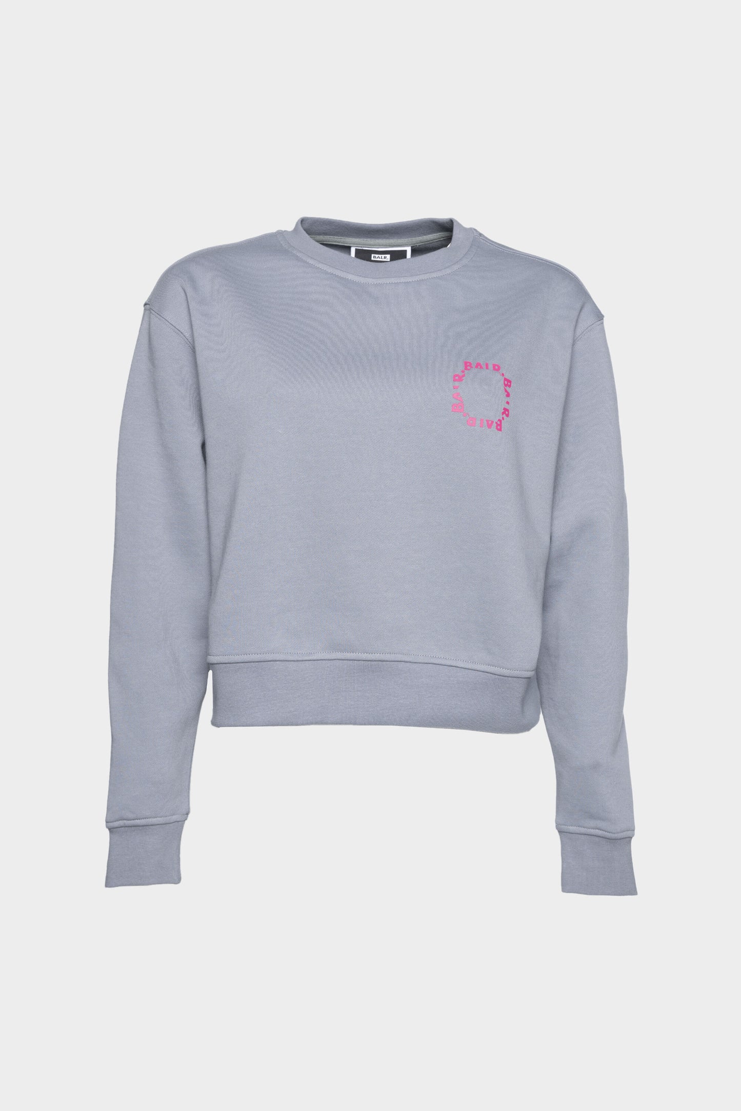 Round BALR. Straight Cropped Crew Neck Women Dk Grey