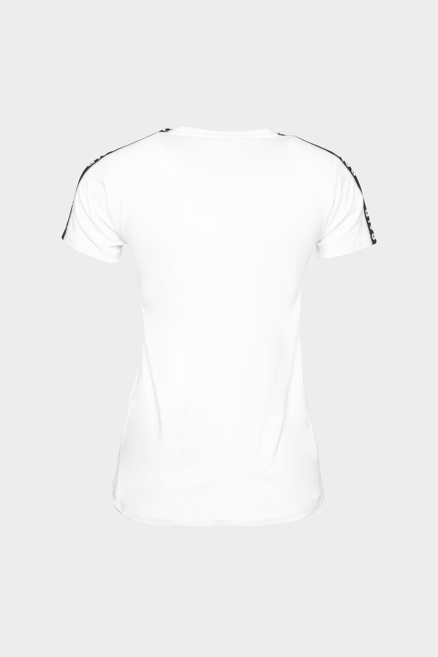 Glitter Tape Slim T-Shirt Women White