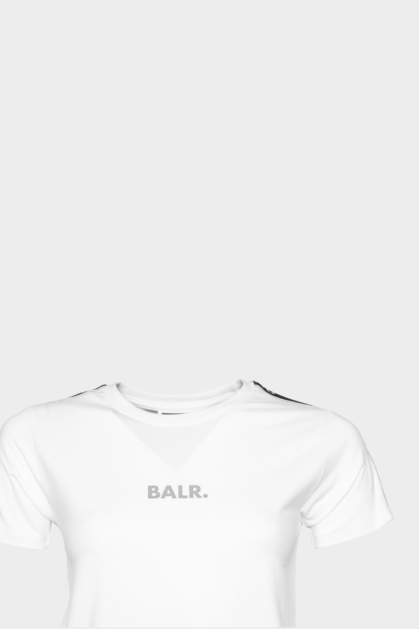 Glitter Tape Slim T-Shirt Women White