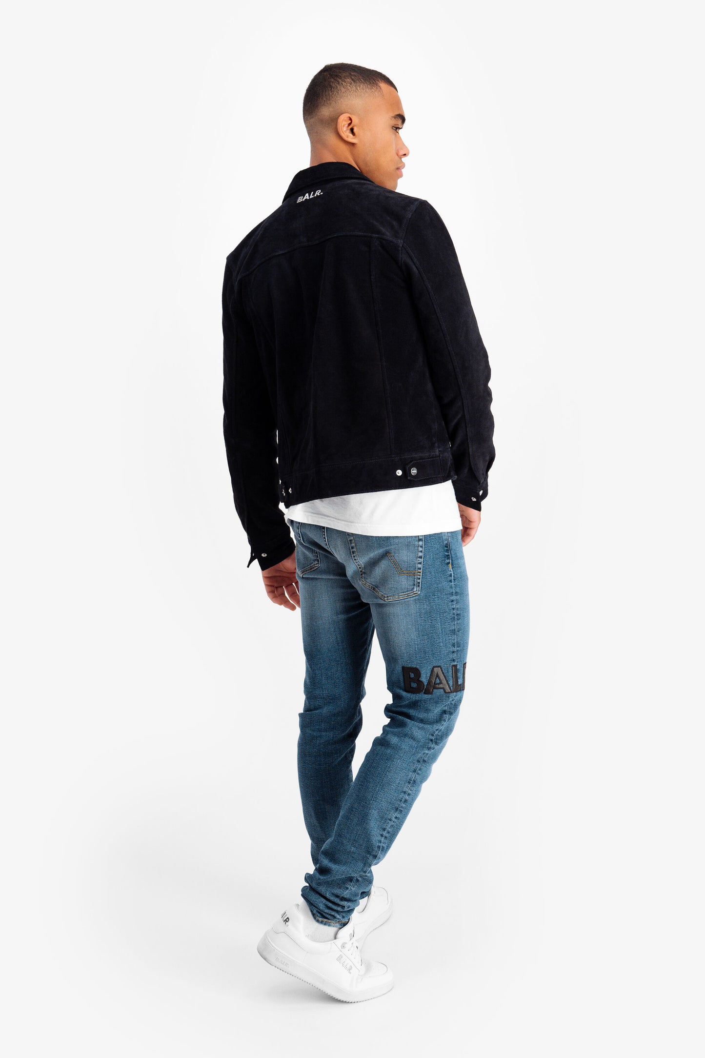 BALR. Suede Jacket Navy Blue