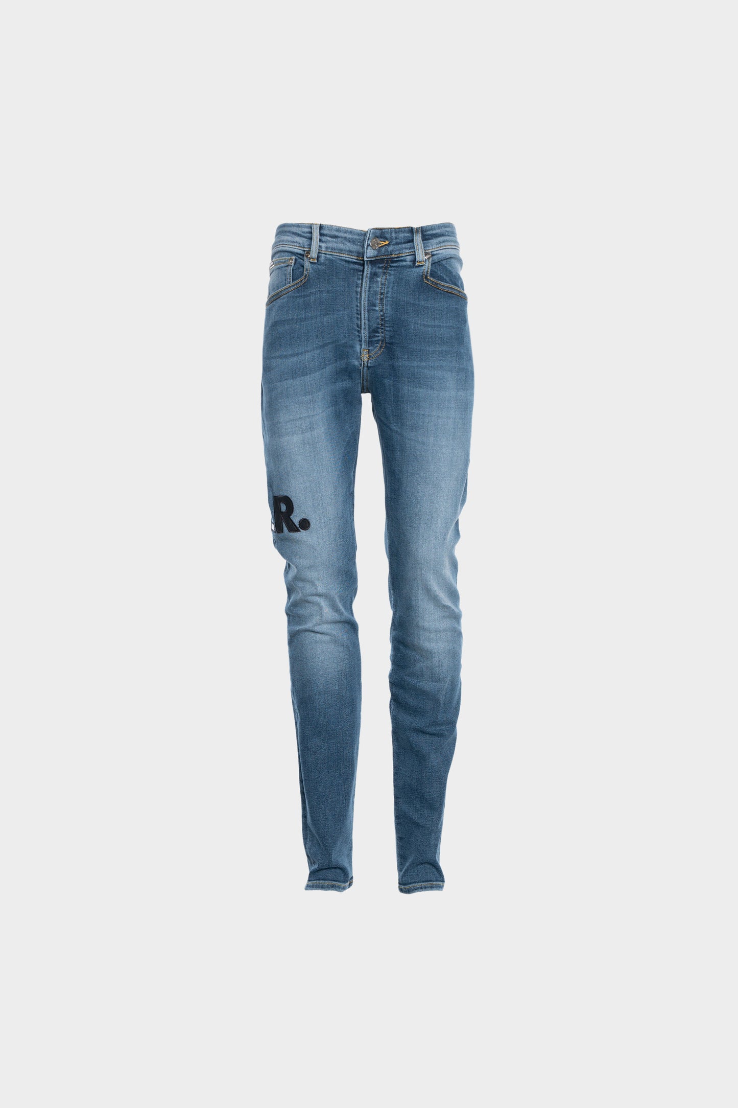 BALR. Leather Patch Mid Aged Jeans Slim Mid Aged