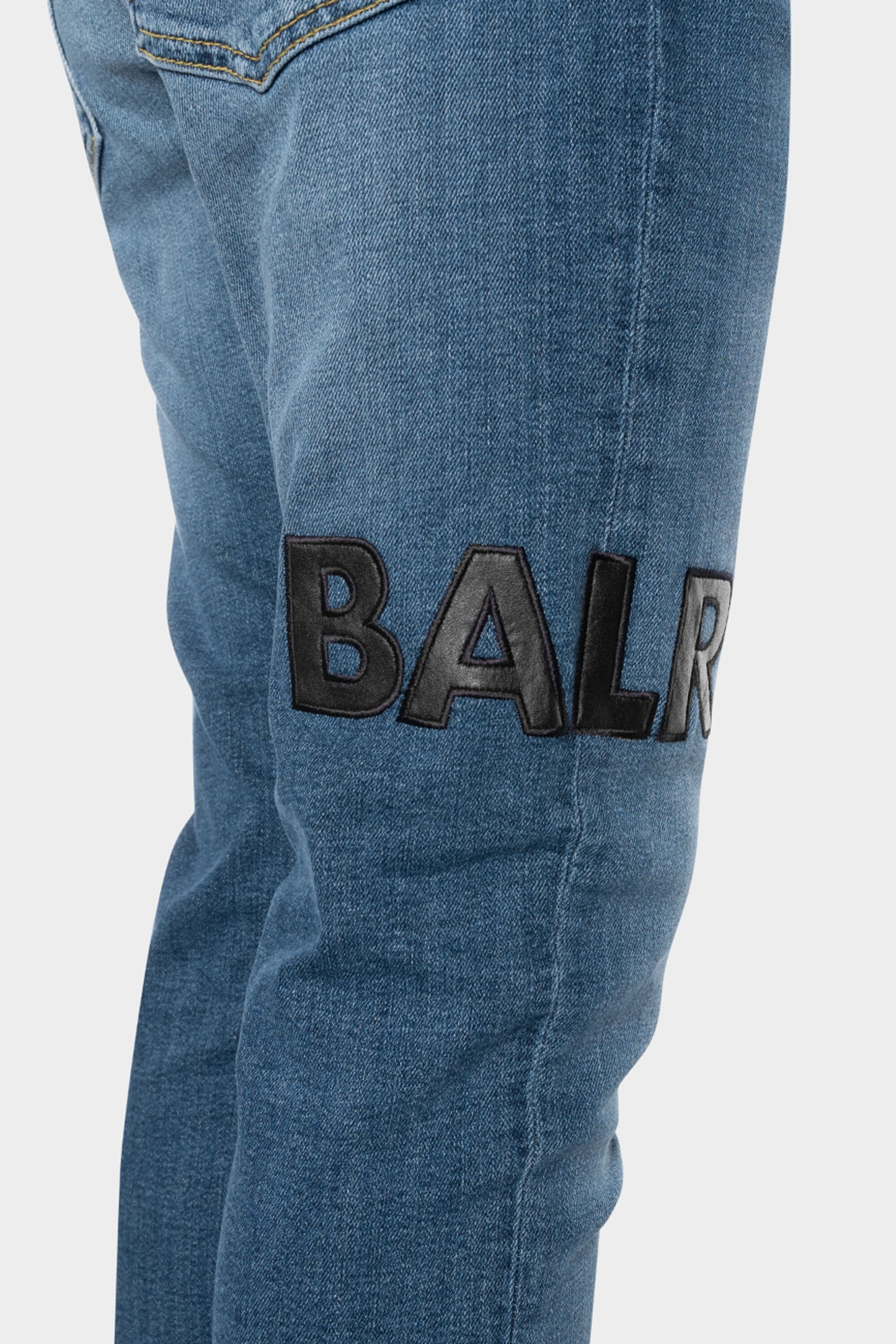 BALR. Leather Patch Mid Aged Jeans Slim Mid Aged