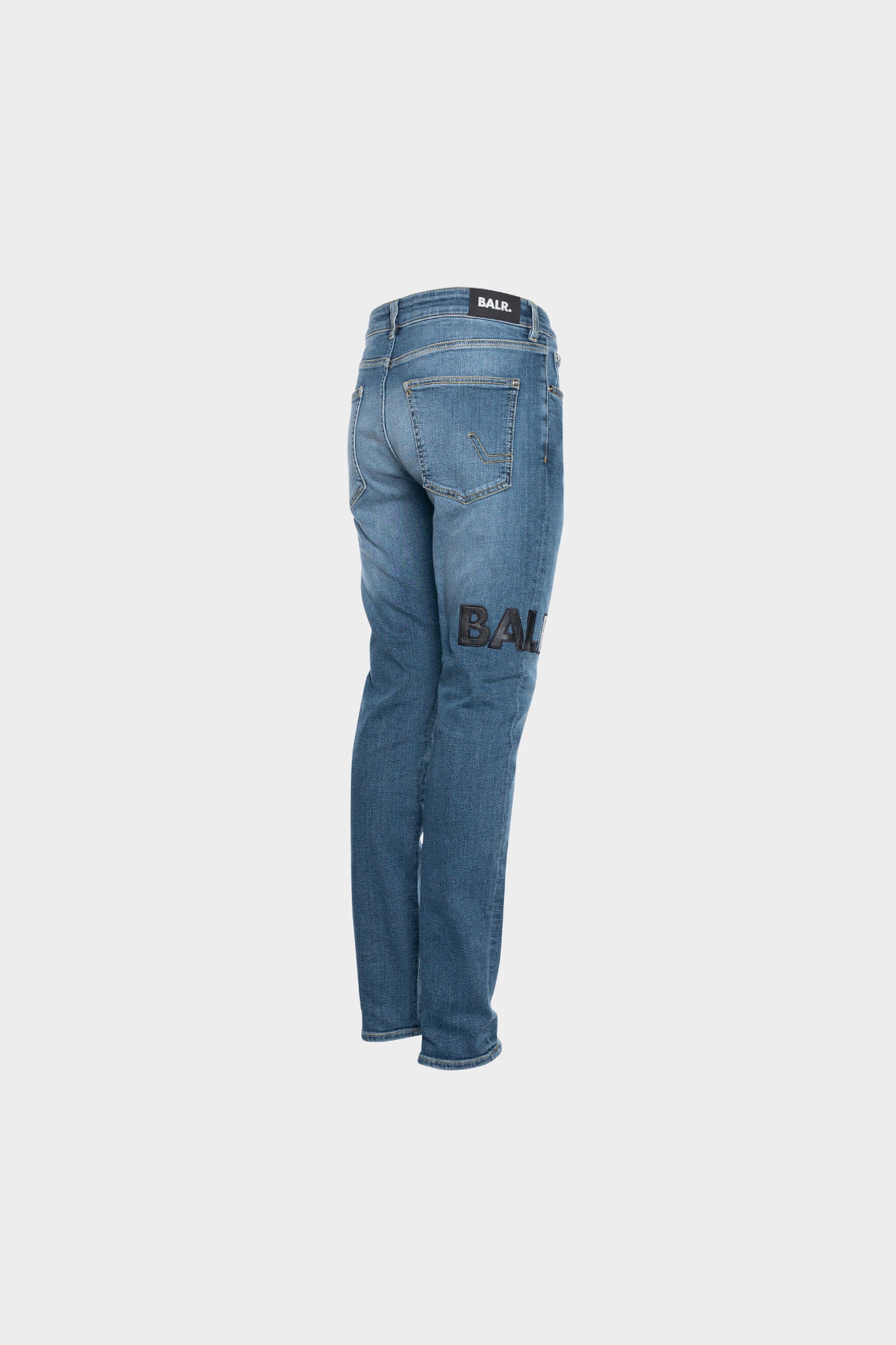 BALR. Leather Patch Mid Aged Jeans Slim Mid Aged