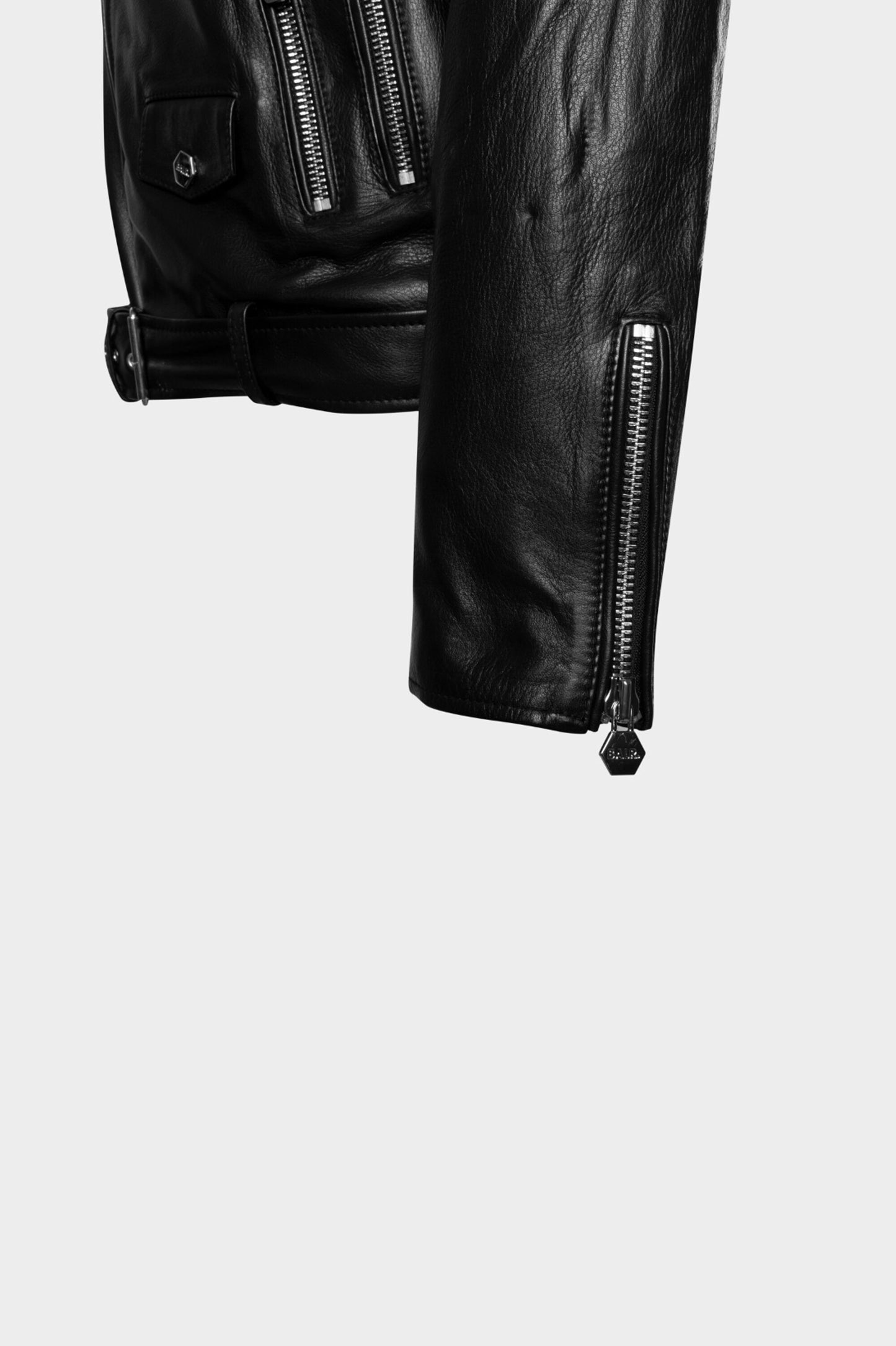 BALR. Leren Bikerjasje Zwart