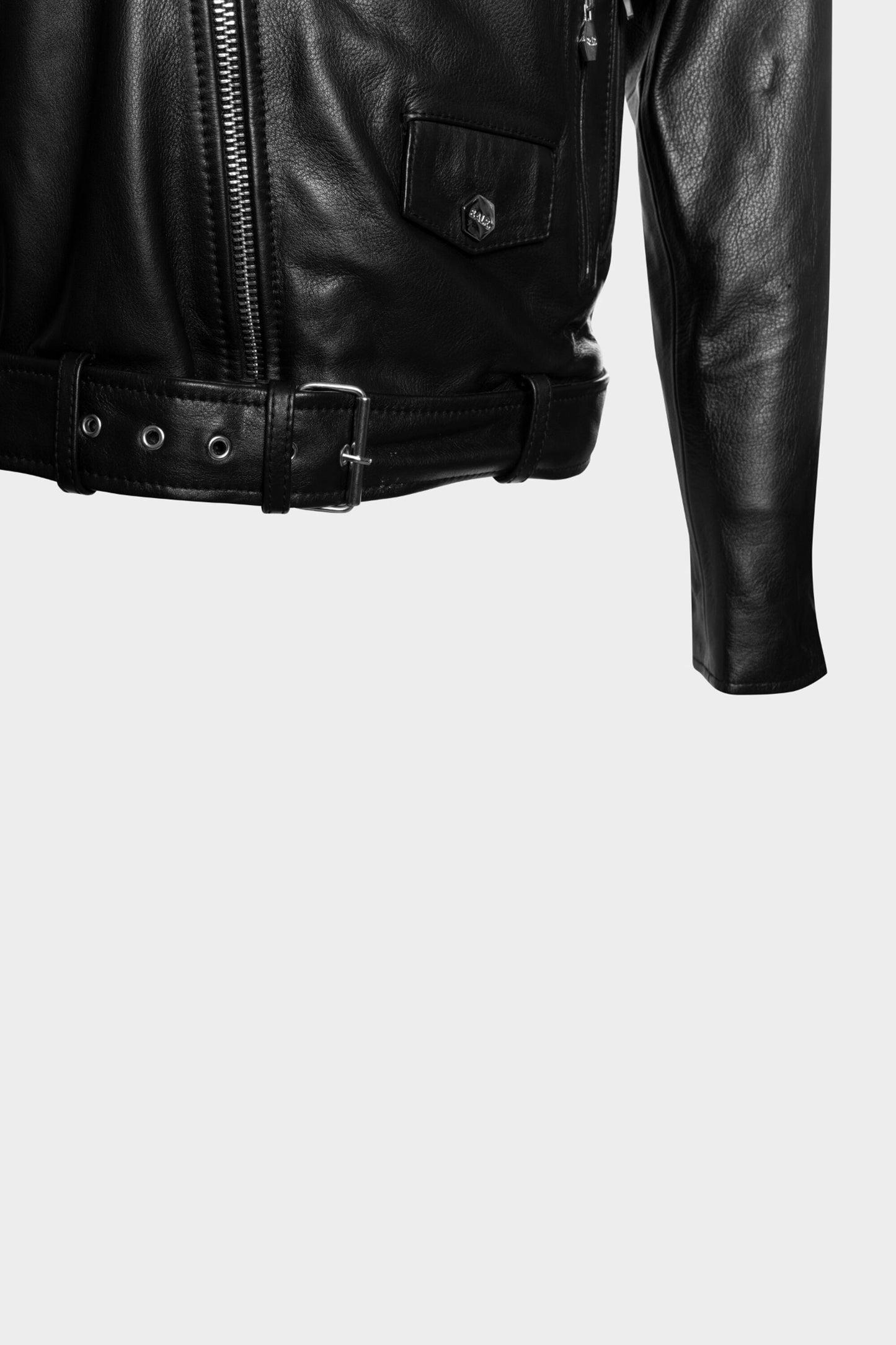 BALR. Leren Bikerjasje Zwart