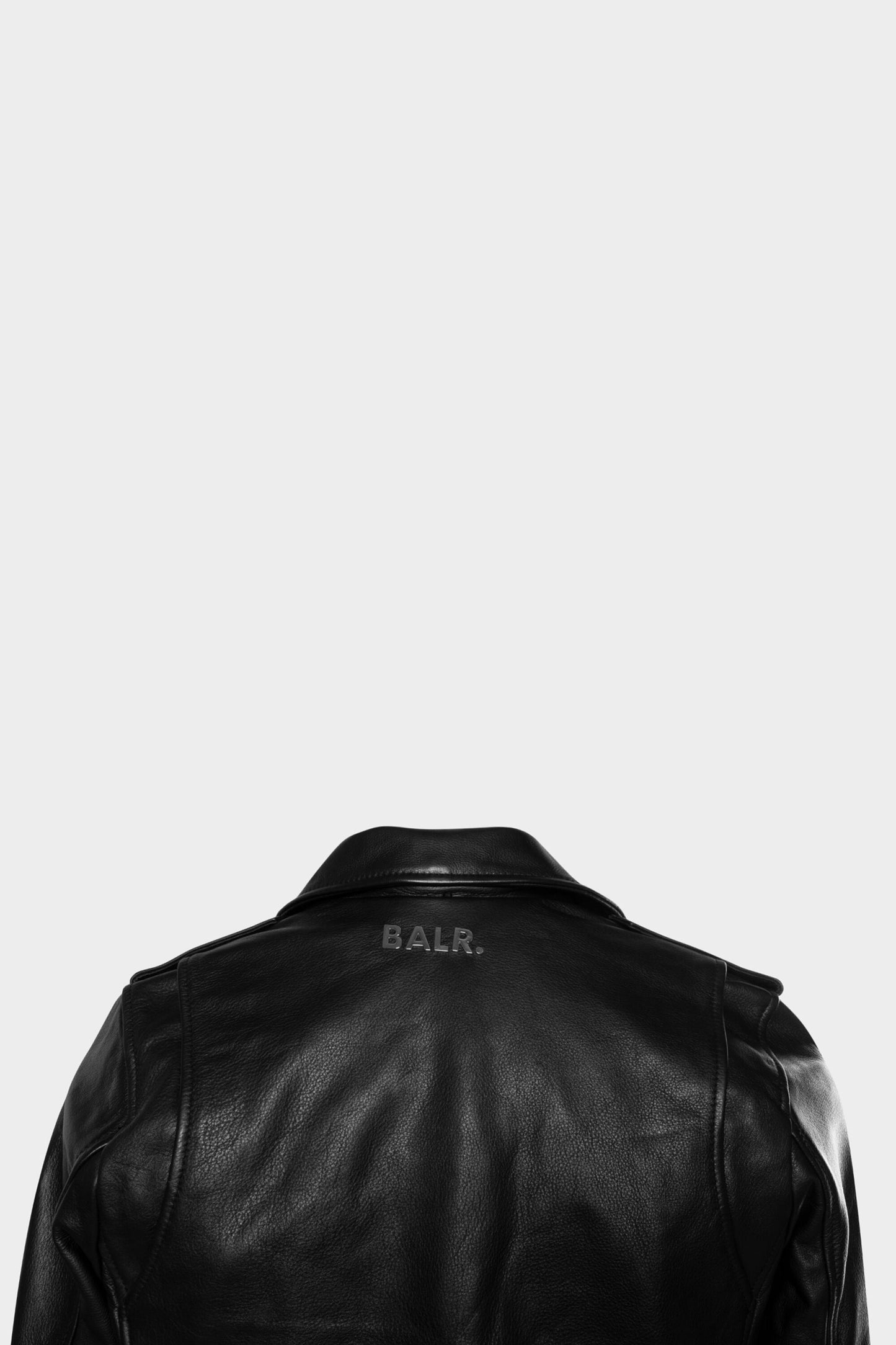 BALR. Leren Bikerjasje Zwart