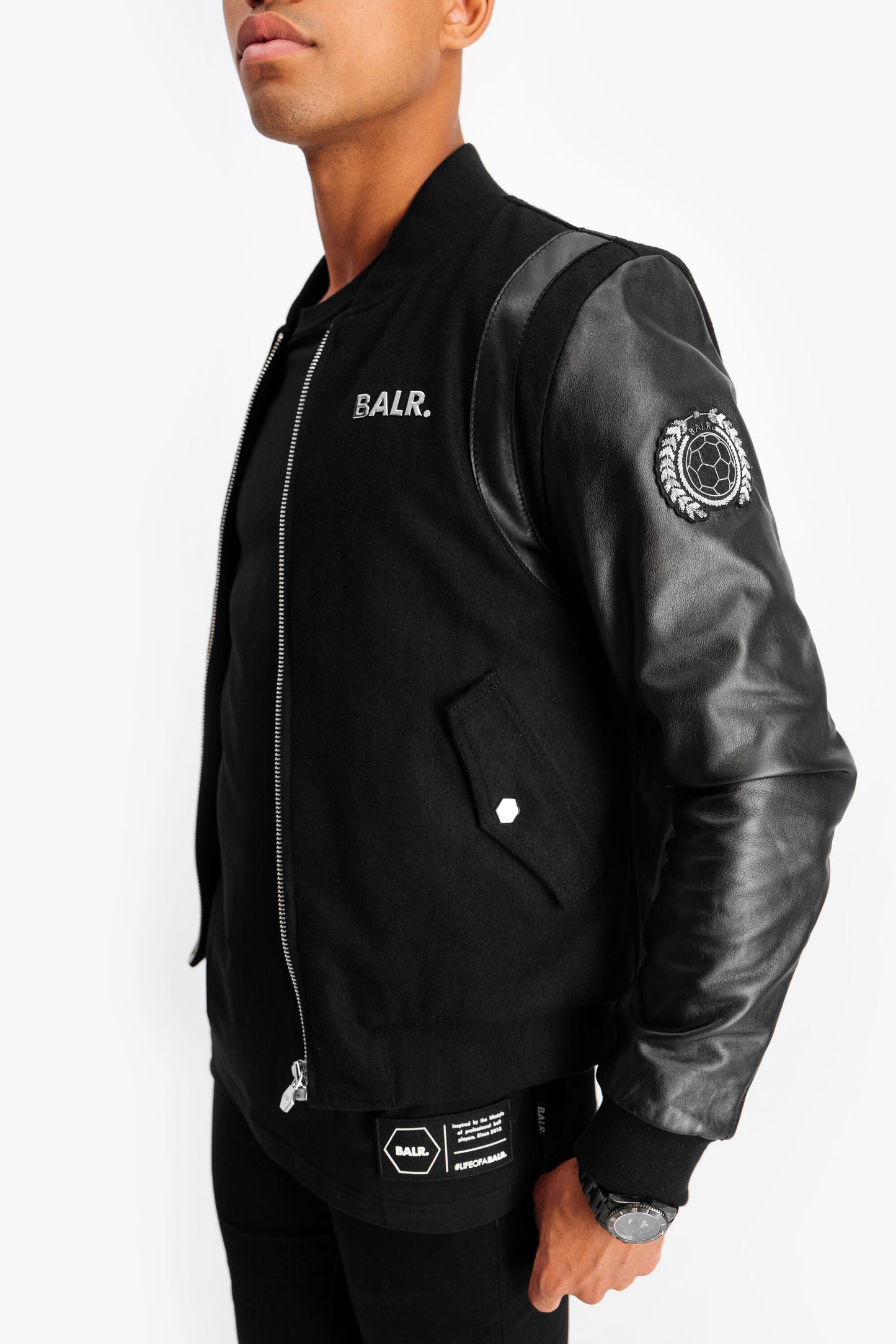 BALR. Varsity Badge Jacket Black