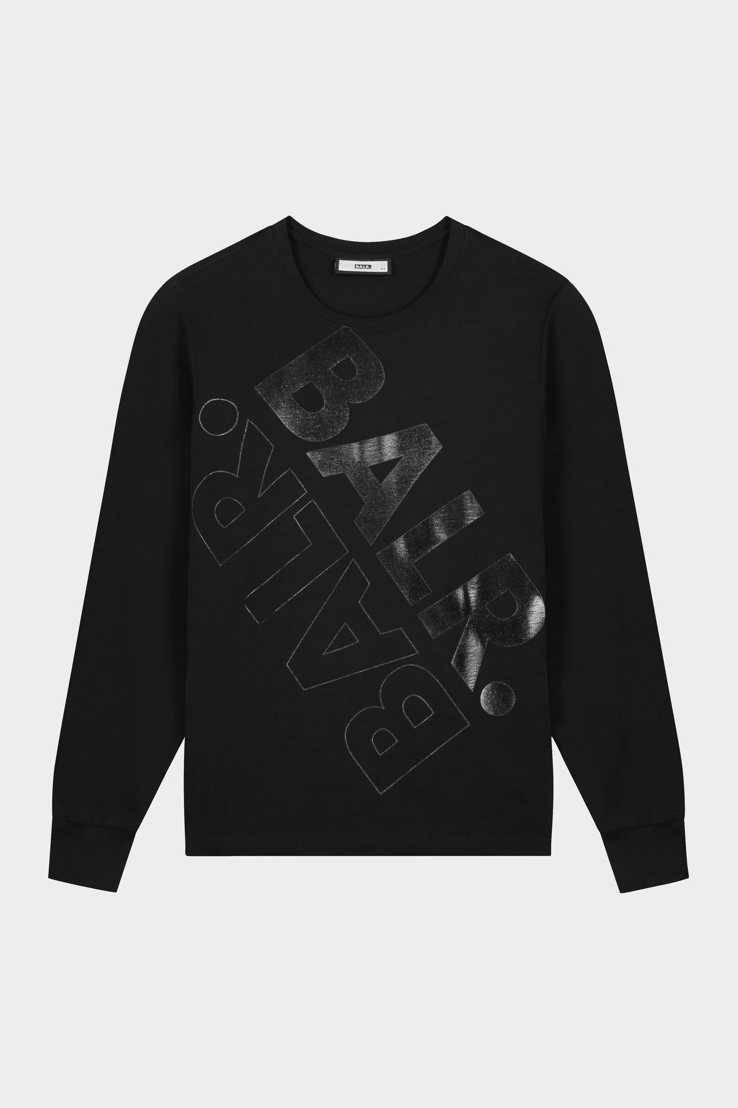 BALR. Straight Longsleeve Gekanteld Jet Zwart