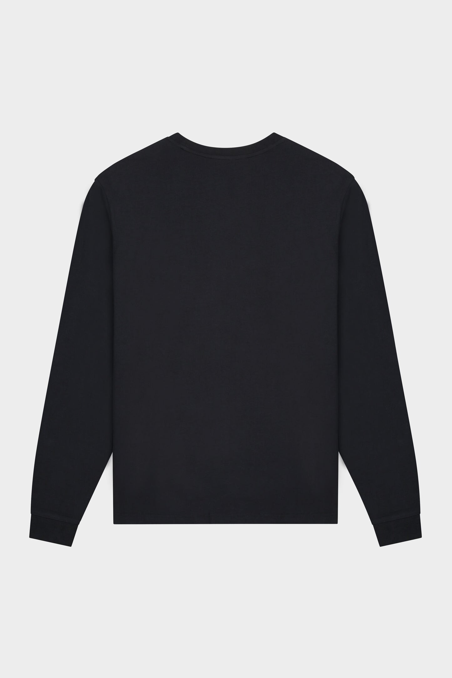 3D Brand Straight Fit L/S Tee Jet Zwart.