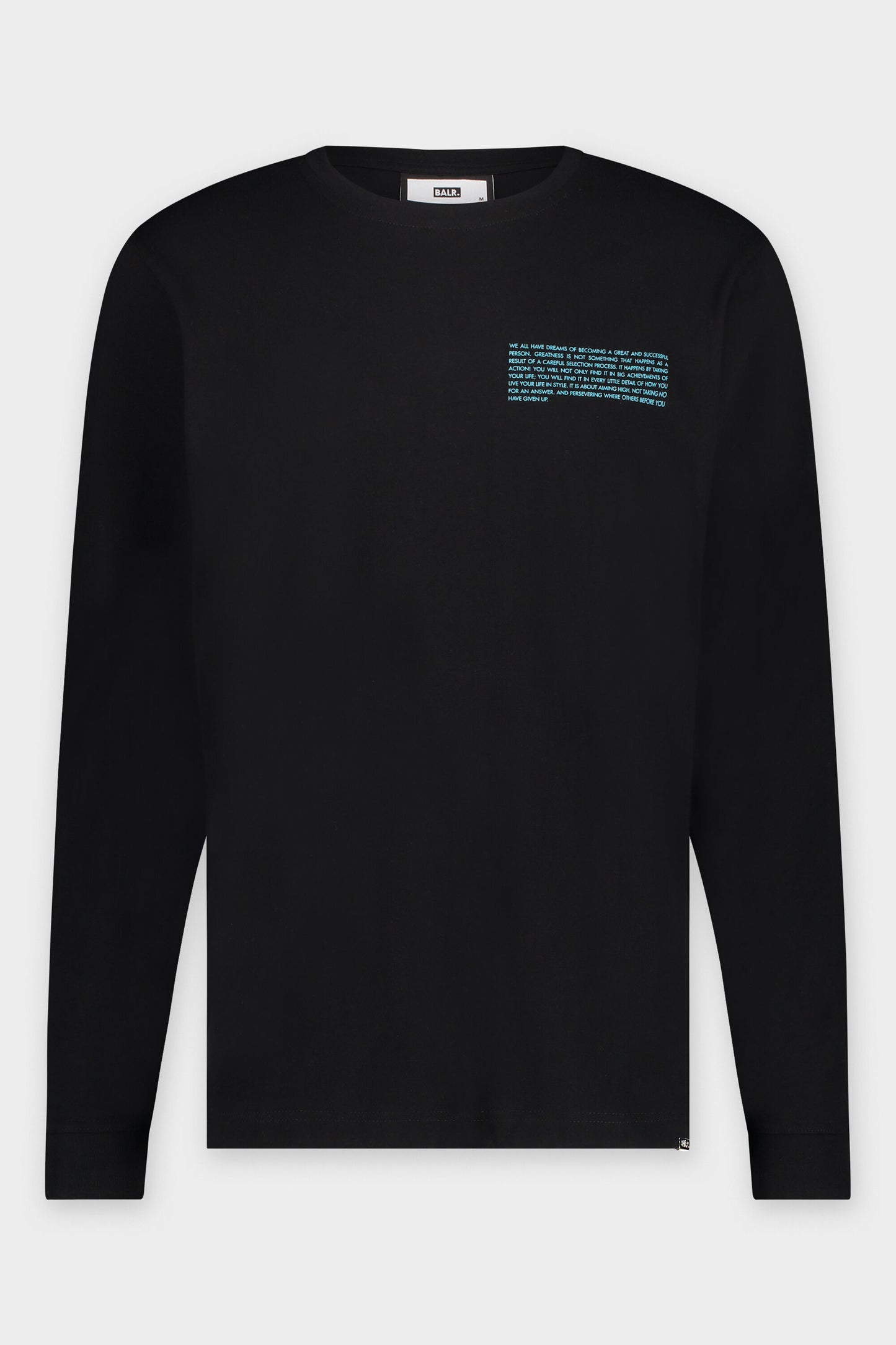 Olaf Straight BALR. Neon Gradient Longsleeve Jet Black
