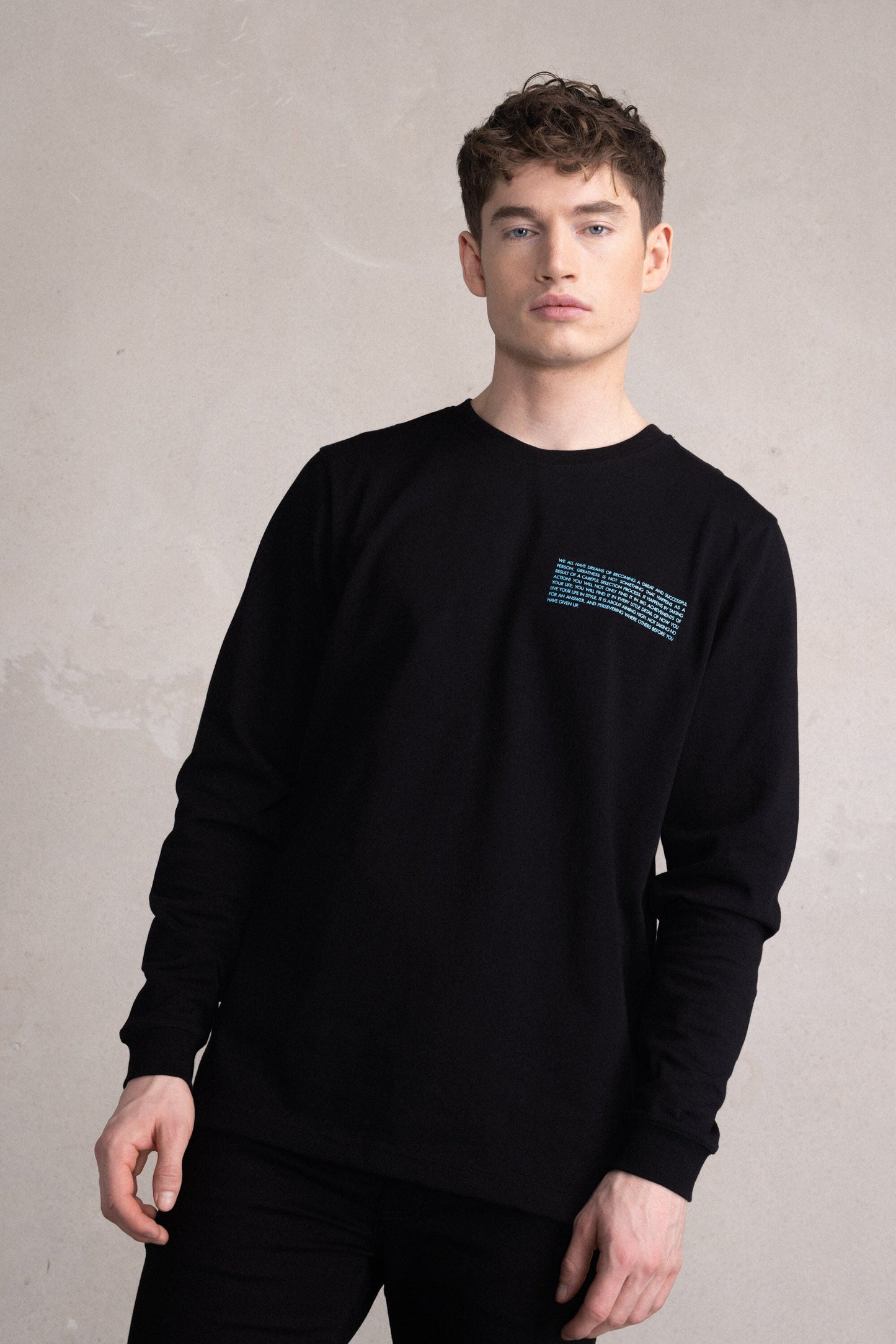 Olaf Straight BALR. Neon Gradient Longsleeve Jet Black