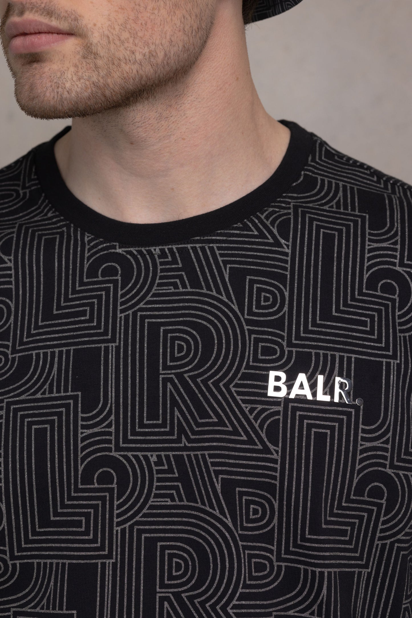 Olaf Straight Track AOP Longsleeve T-Shirt Jet Black