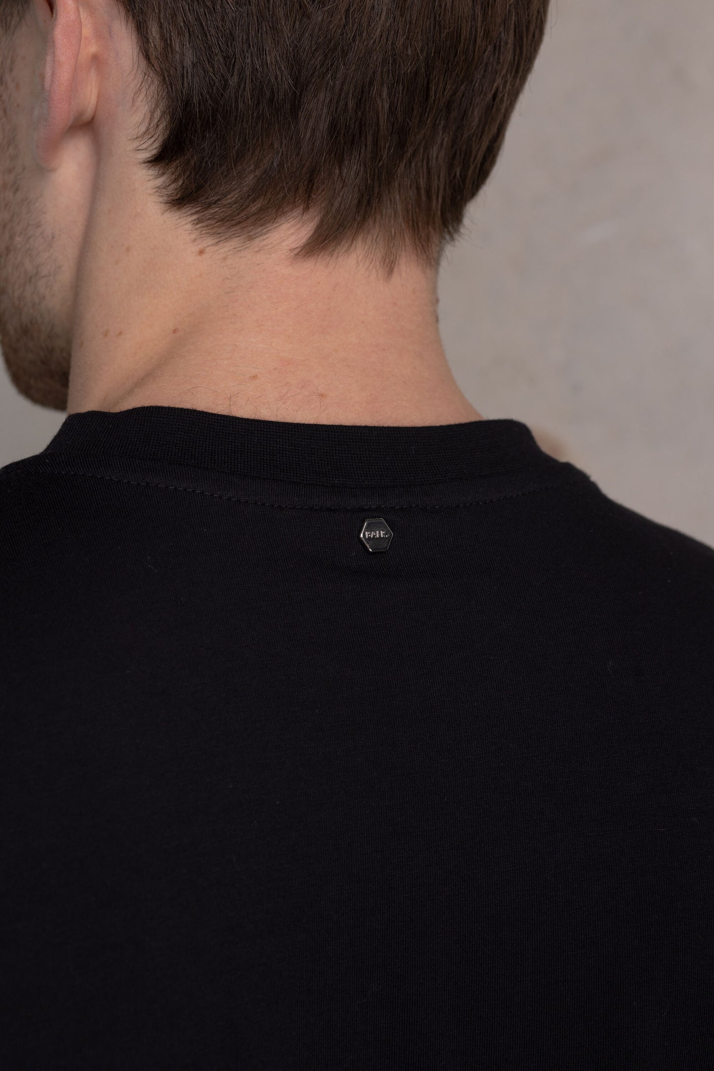 Olaf Straight Satin Football Longsleeve T-Shirt Jet Black
