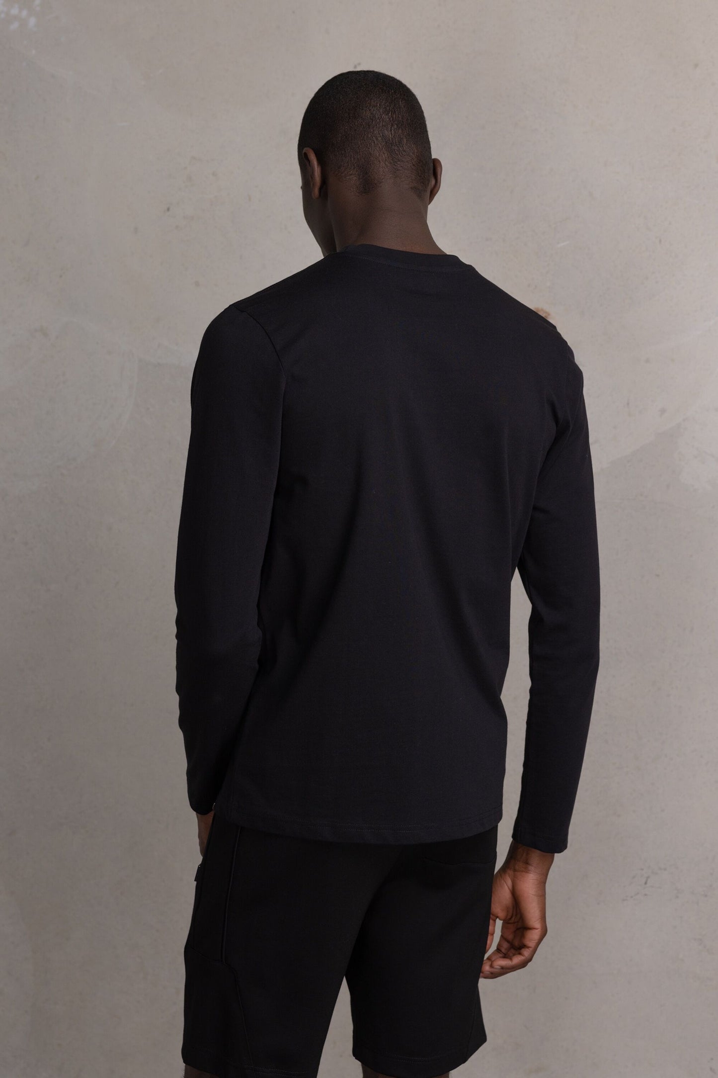 Olaf Straight Small Logo Longsleeve Jet Black