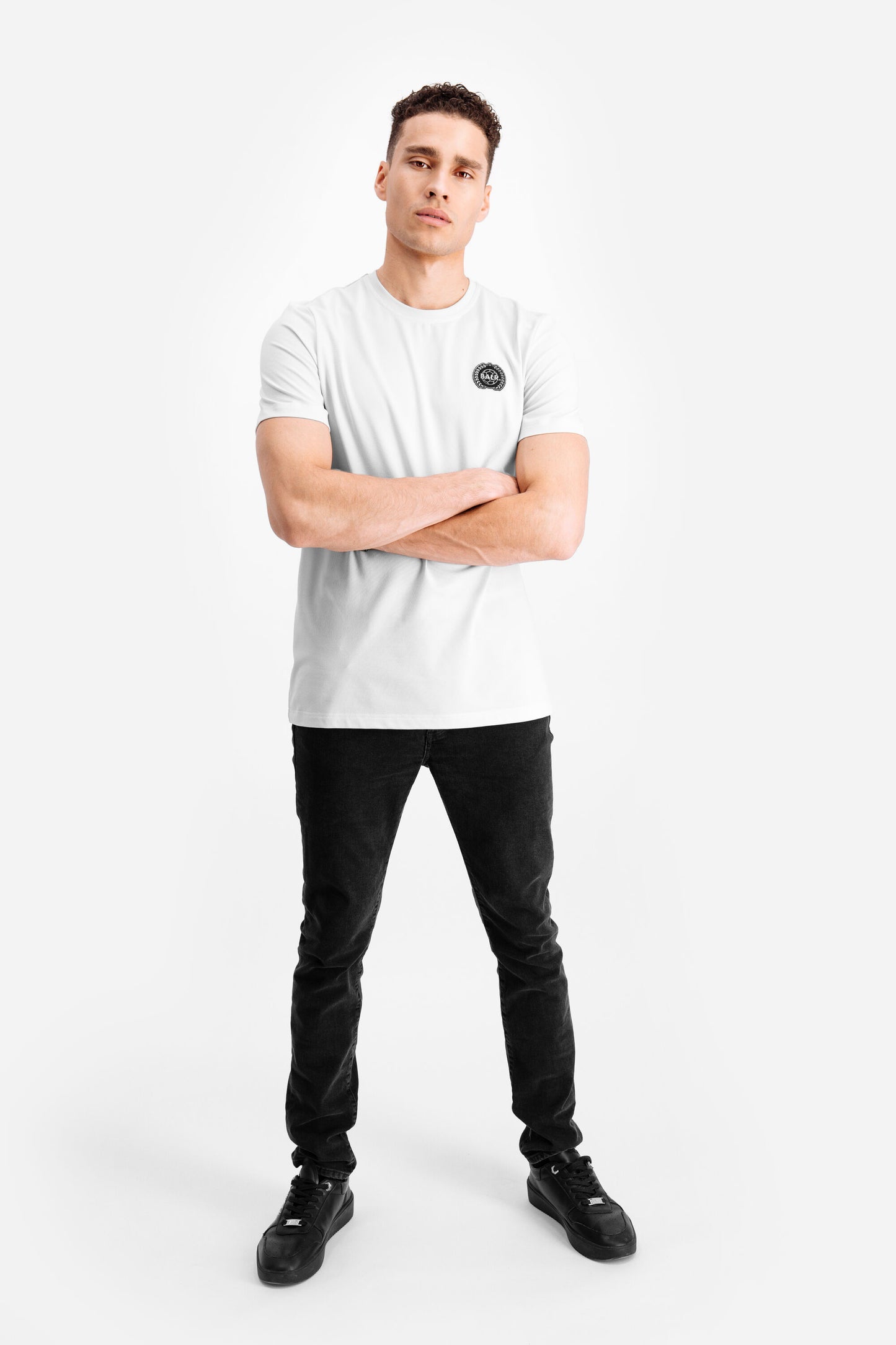Tech Badge Straight T-Shirt Lt Grey