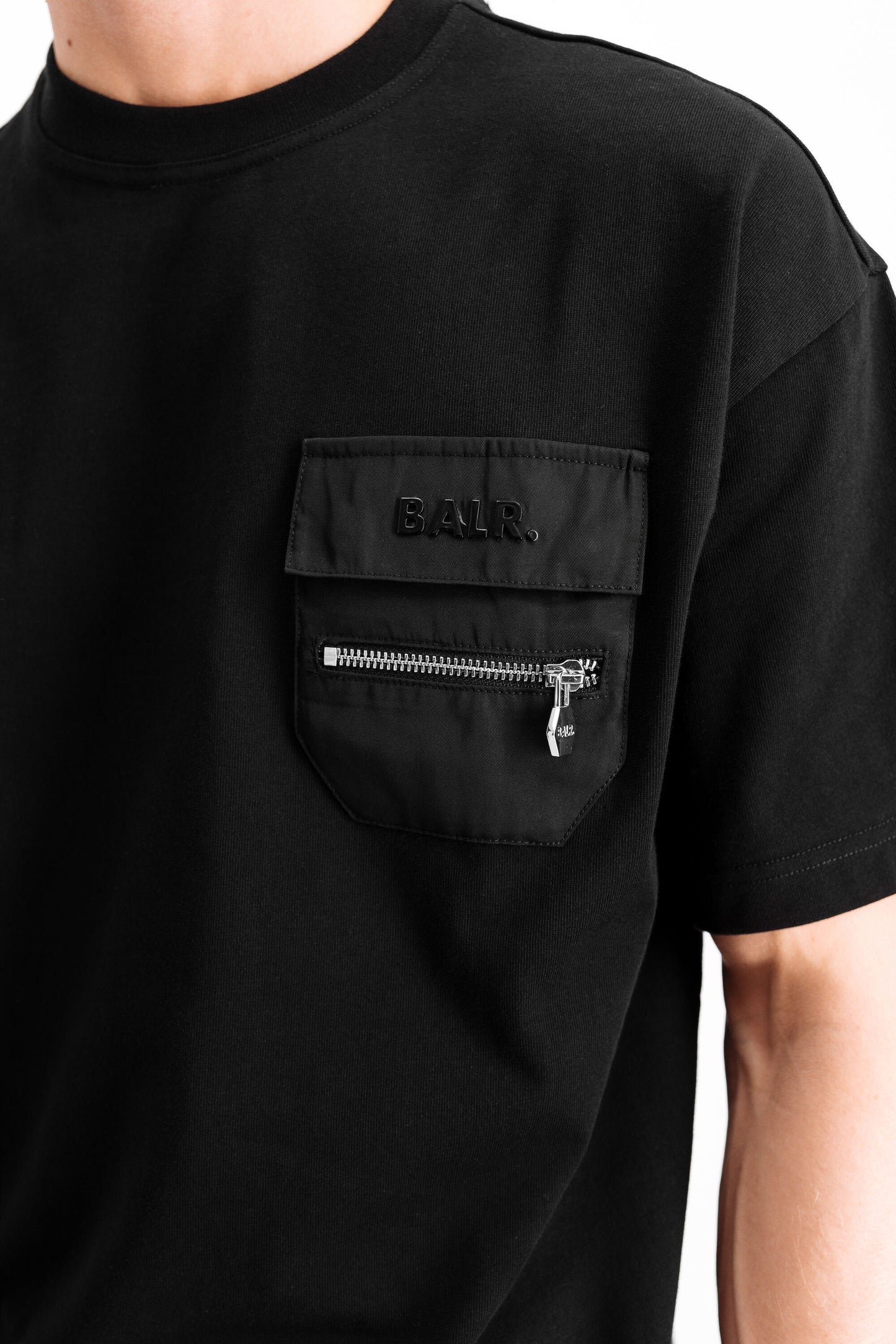 Cargo Dropped Shoulder T-Shirt Black