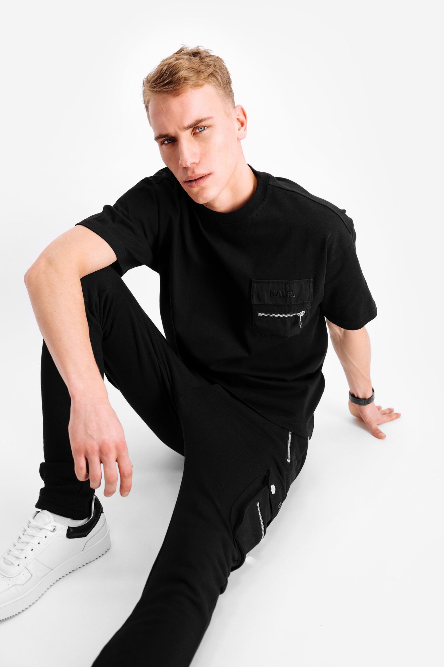Cargo Dropped Shoulder T-Shirt Black