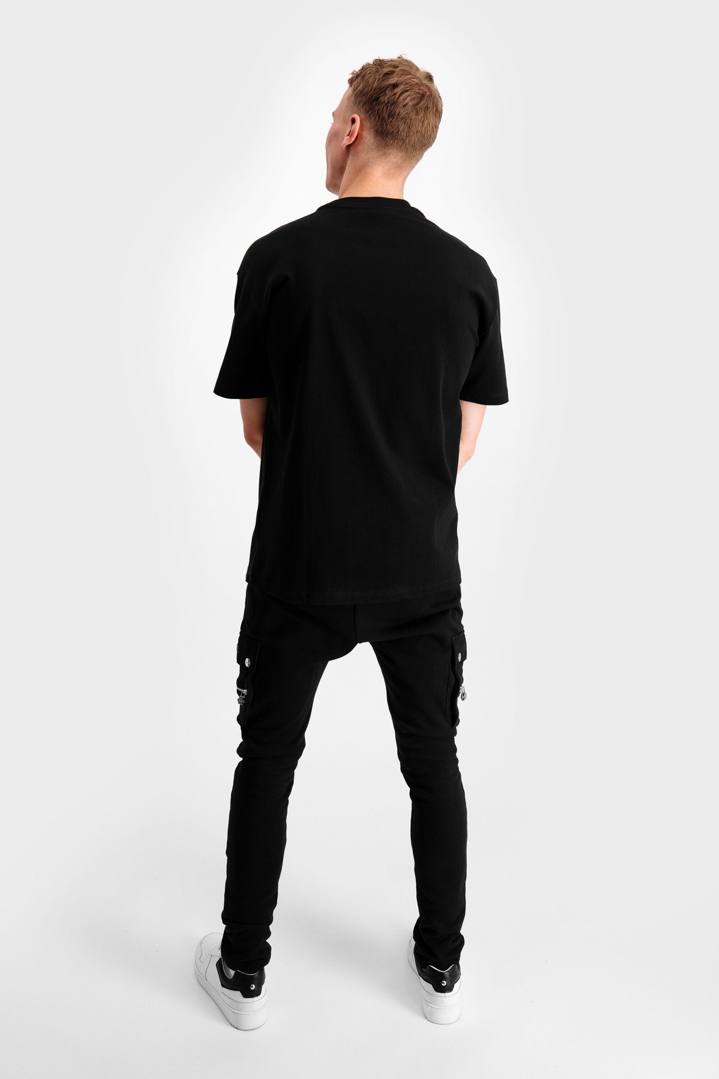 Cargo Dropped Shoulder T-Shirt Black