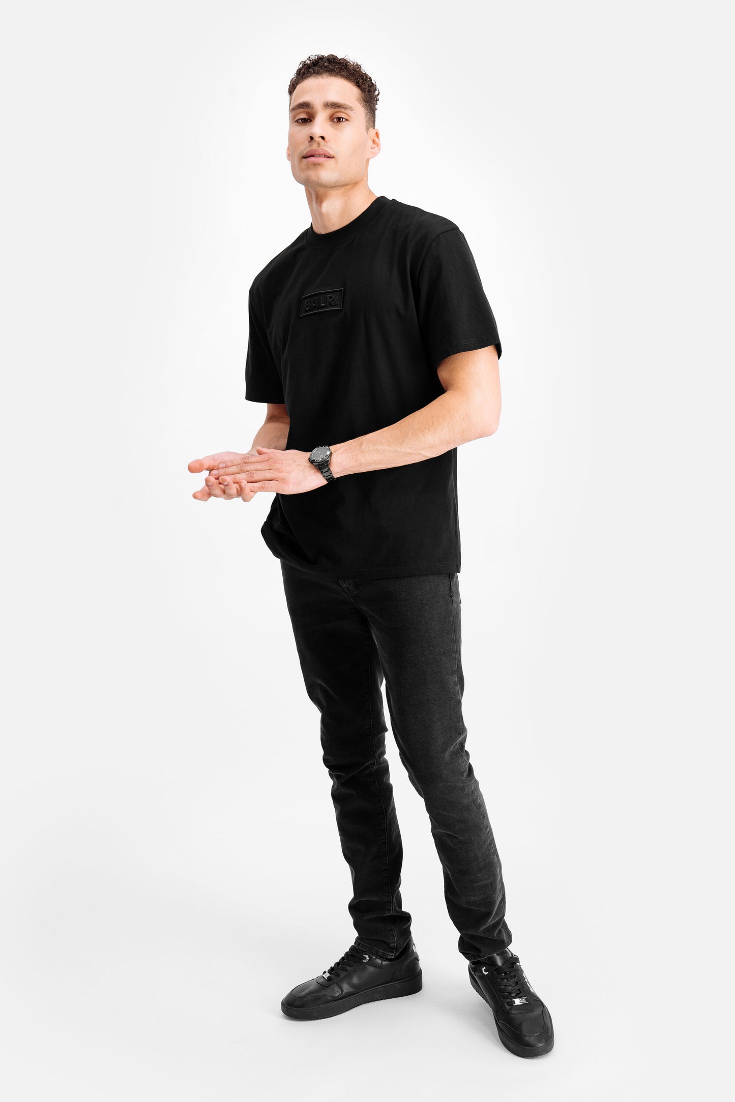 Club Embro Box Fit T-Shirt Jet Black
