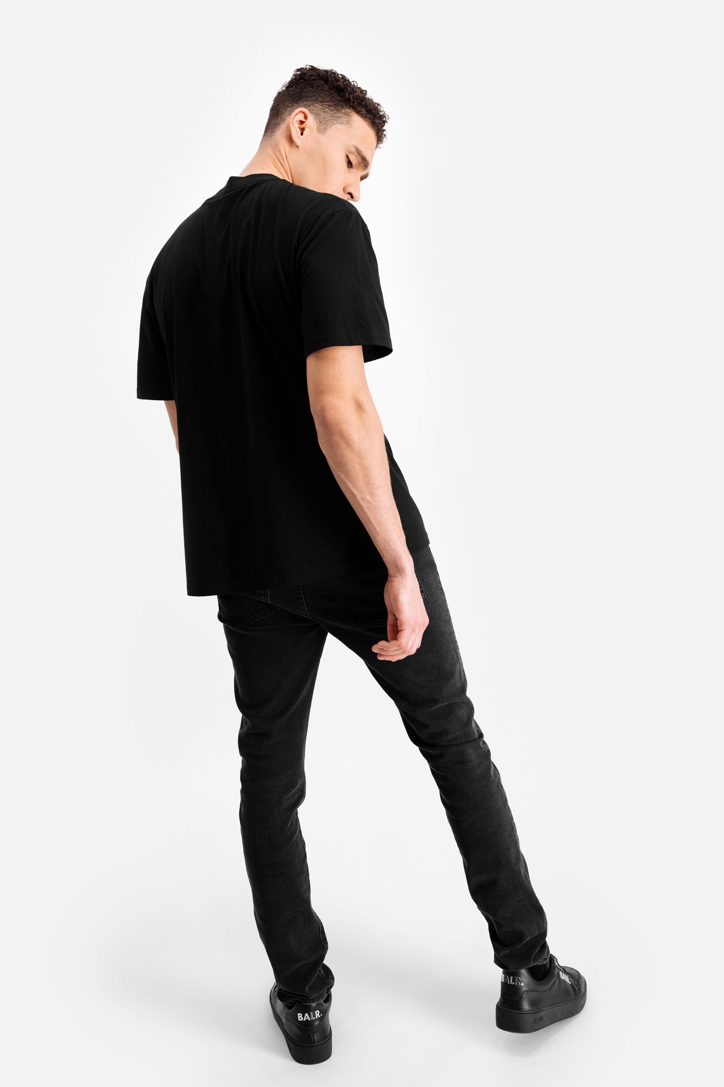 Club Embro Box Fit T-Shirt Jet Black