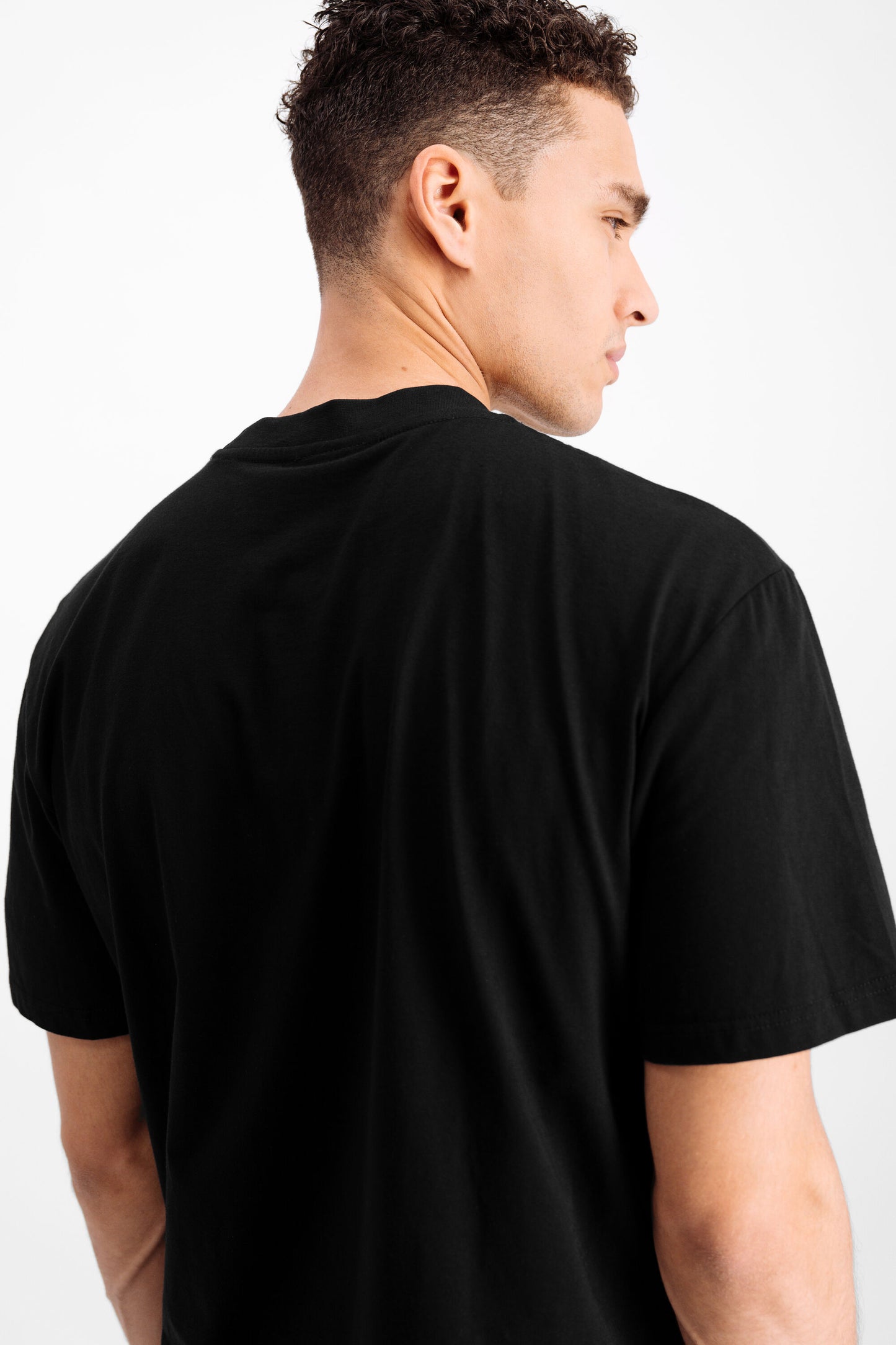 Club Embro Box Fit T-Shirt Jet Black