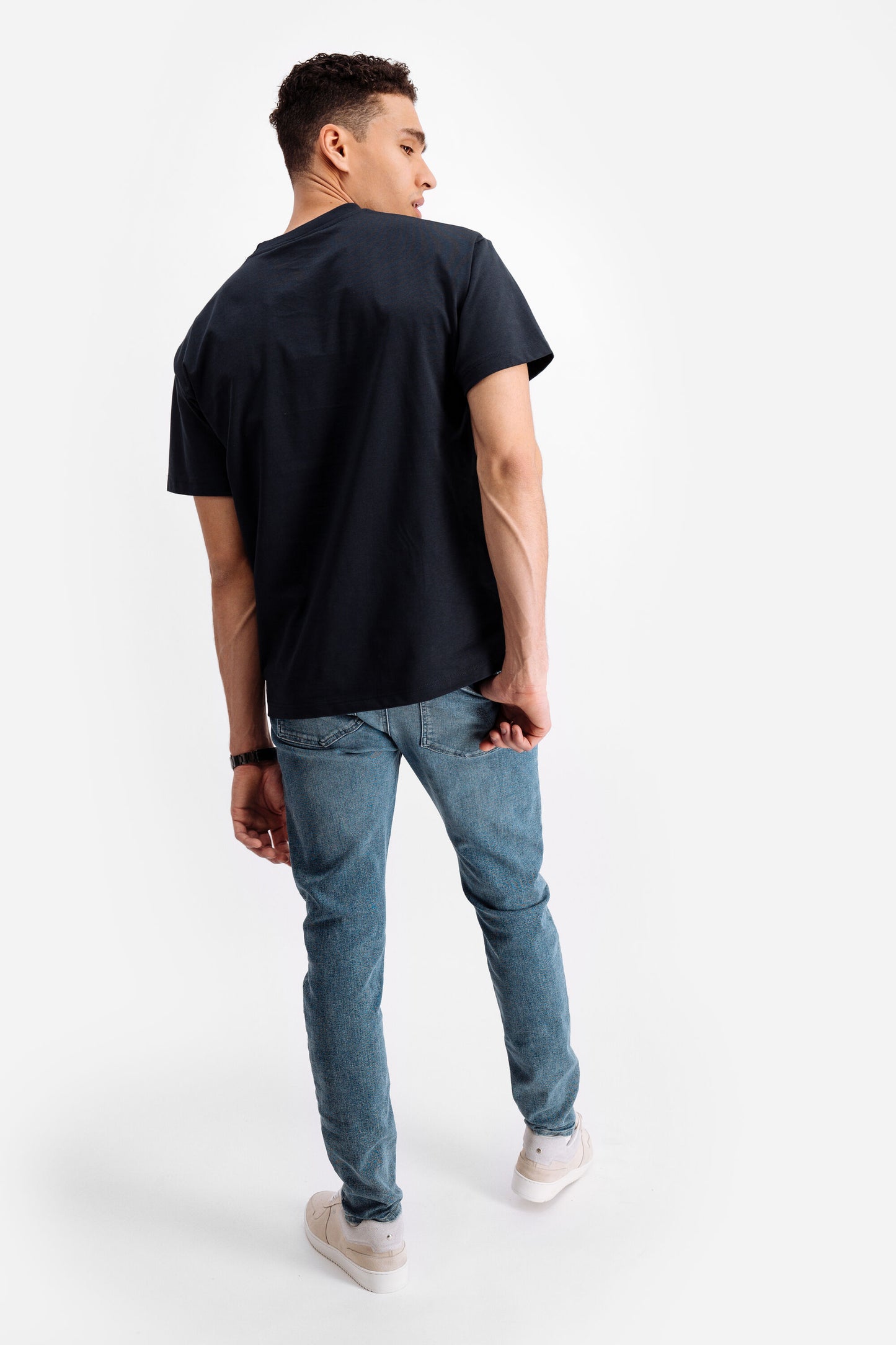B Outlined Oversized Fit T-Shirt Navy Blazer