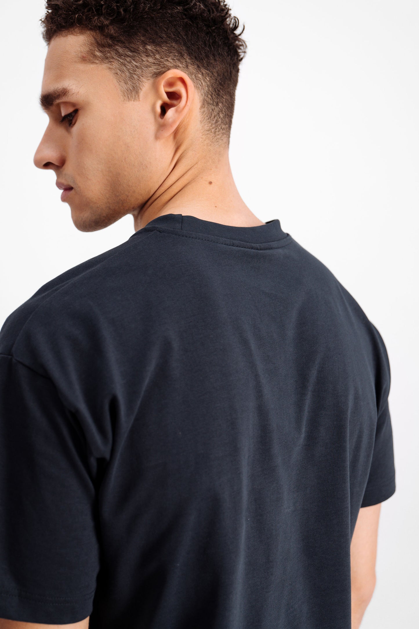 B Outlined Oversized Fit T-Shirt Navy Blazer