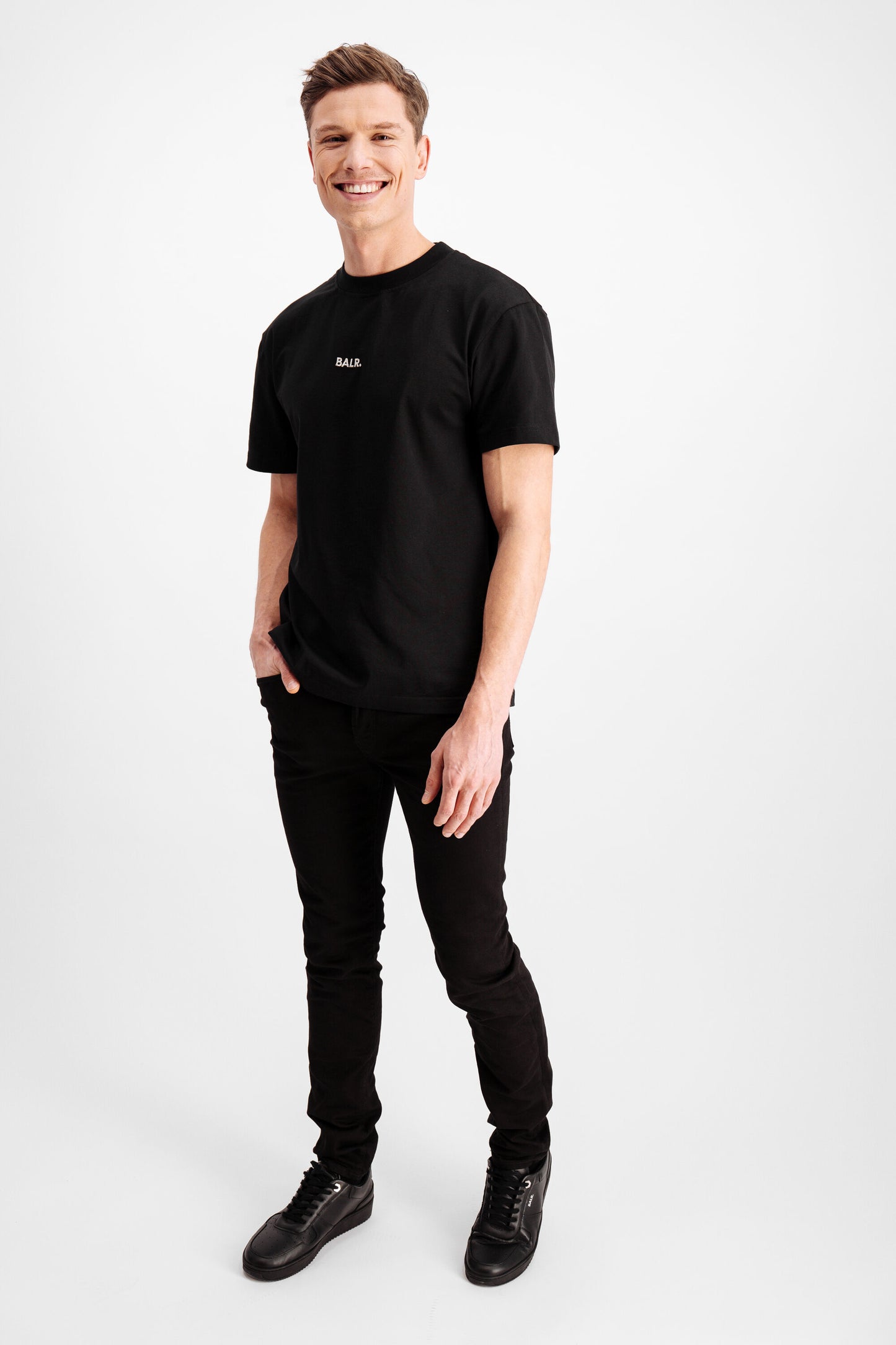 Crest Print Back Amsterdam Box Fit T-Shirt Jet Black