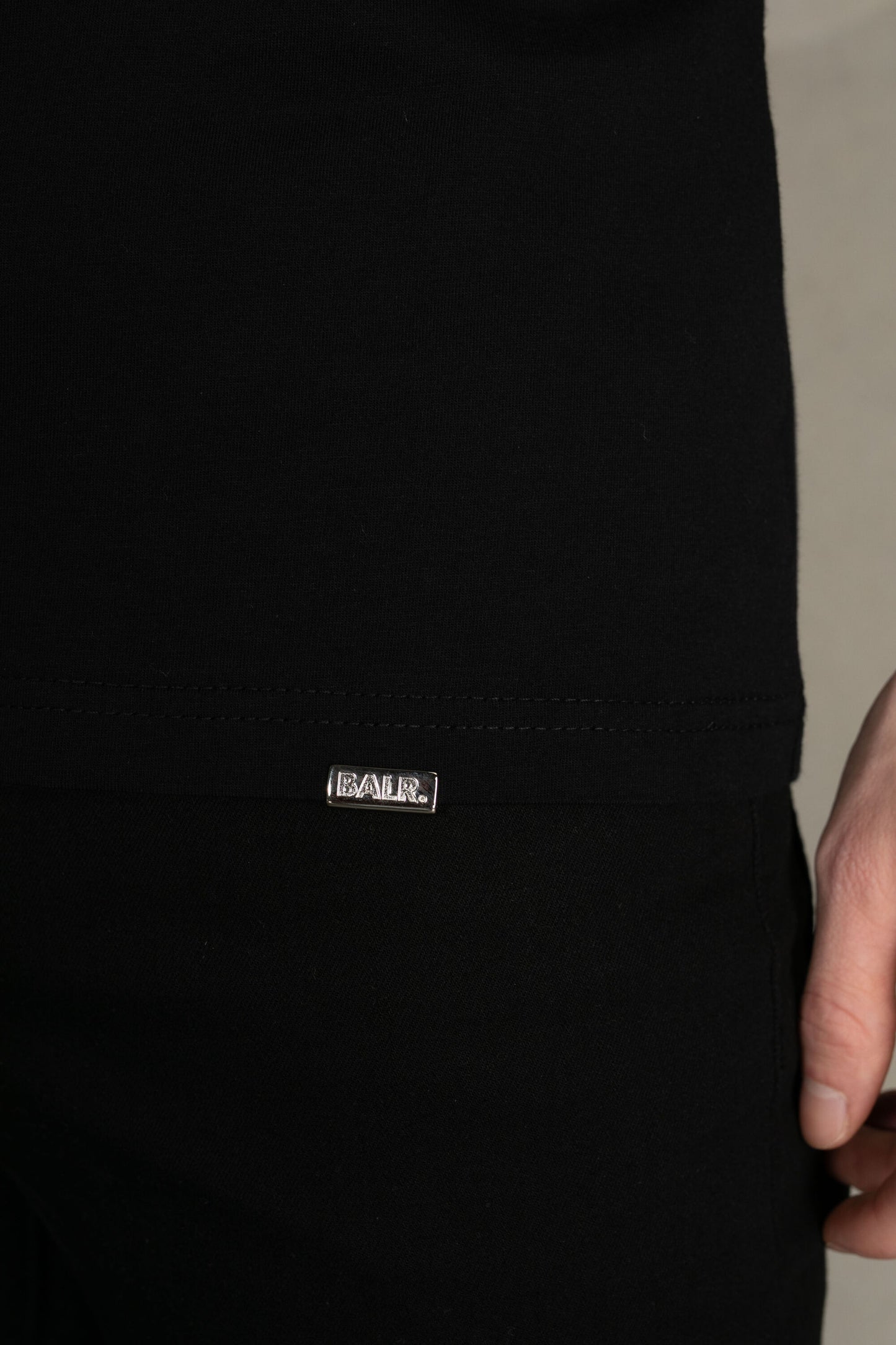 BALR. Classic Metal Clip Straight Fit T-Shirt Jet Black