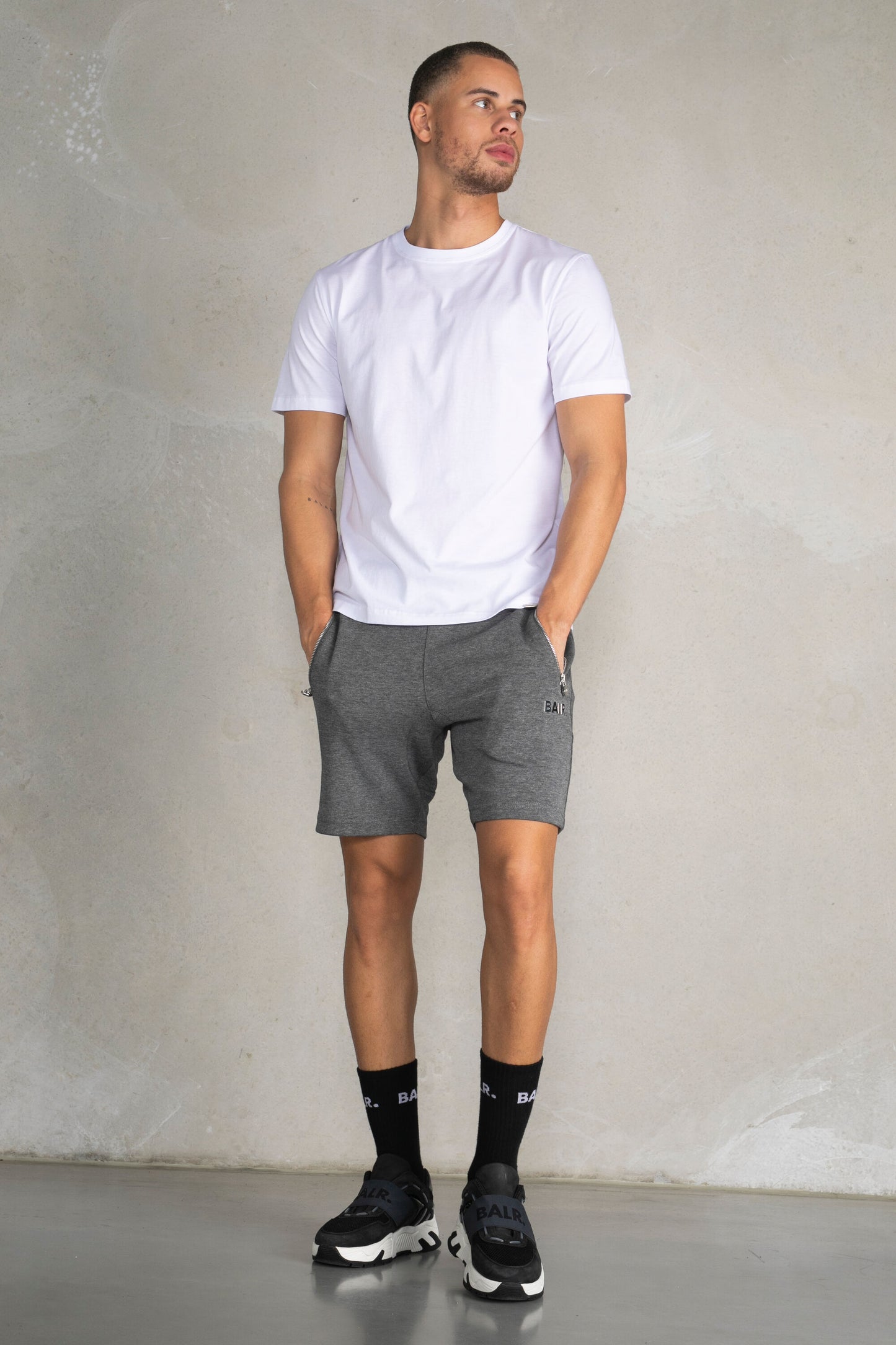 BALR. Classic Metal Clip Straight Fit T-Shirt Bright White