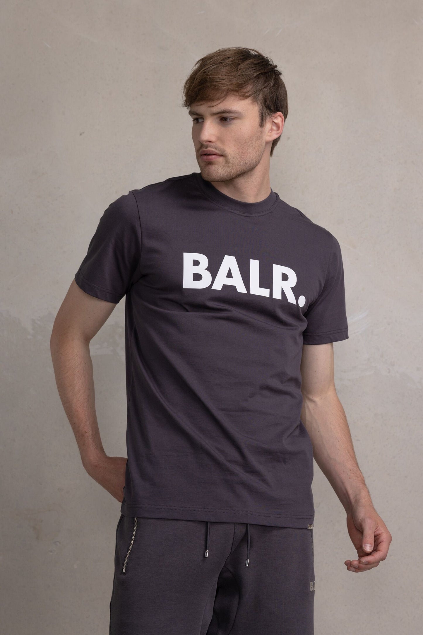 Brand Straight T-Shirt Asphalt