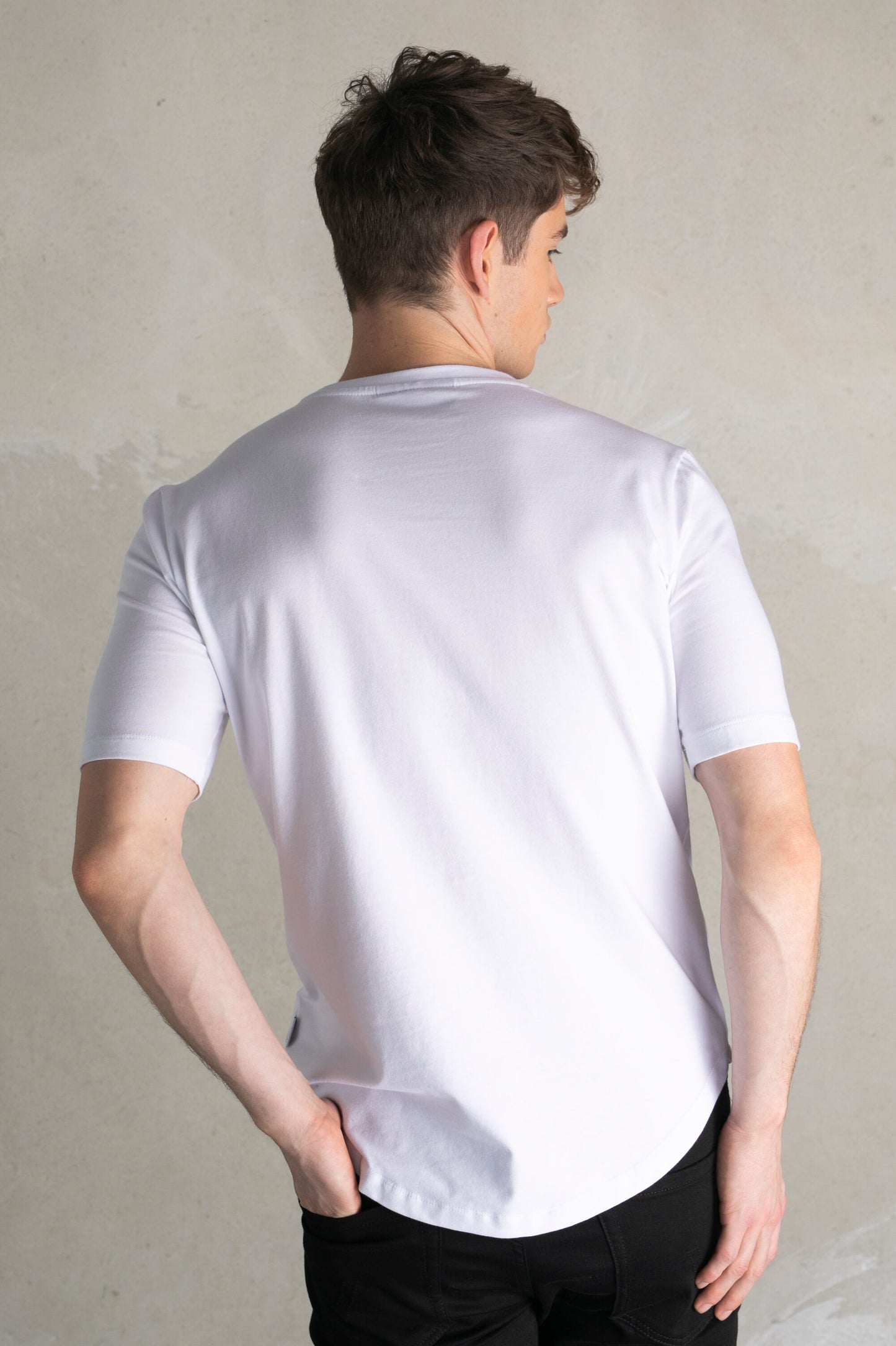 Athletic Small Branded Chest T-Shirt Bright White