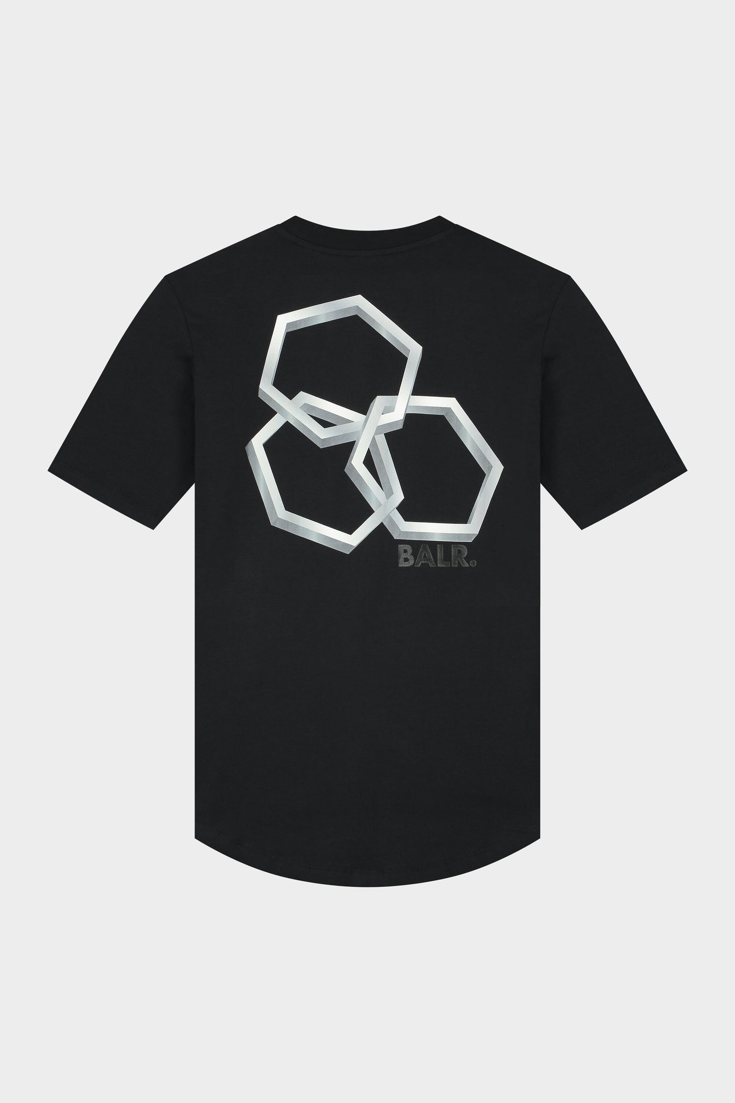 Hexagons Athletic Fit Tee Jet Black