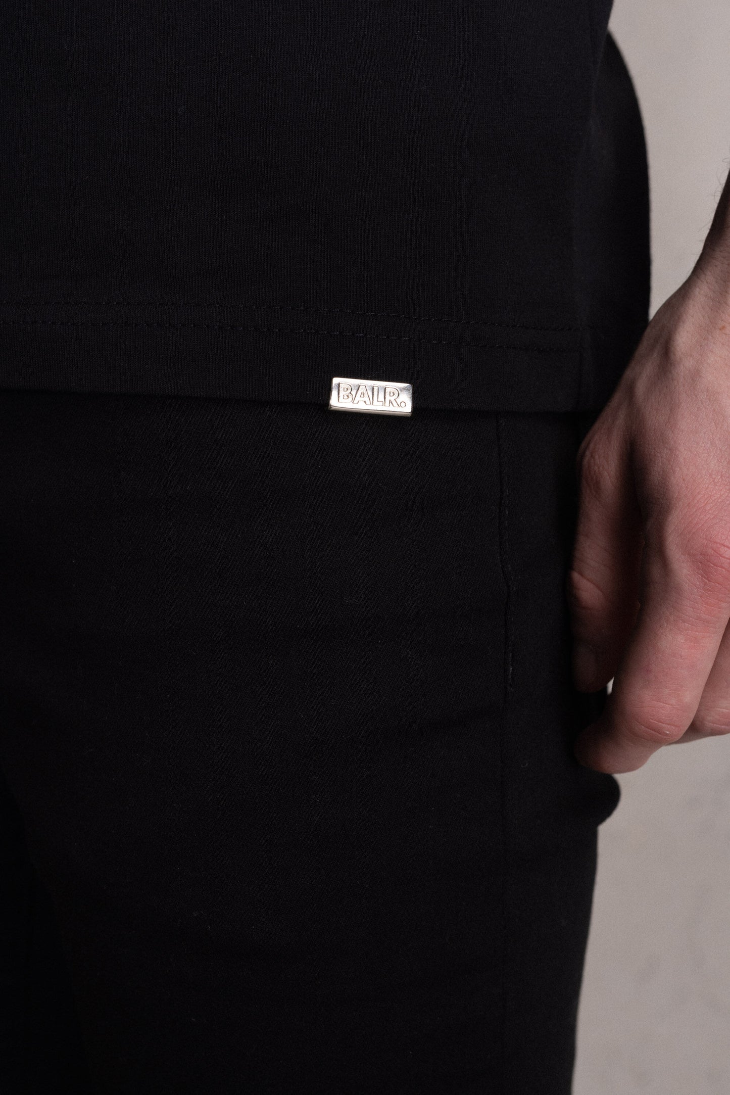 Olaf Straight BALR. Ace Embro T-Shirt Jet Black