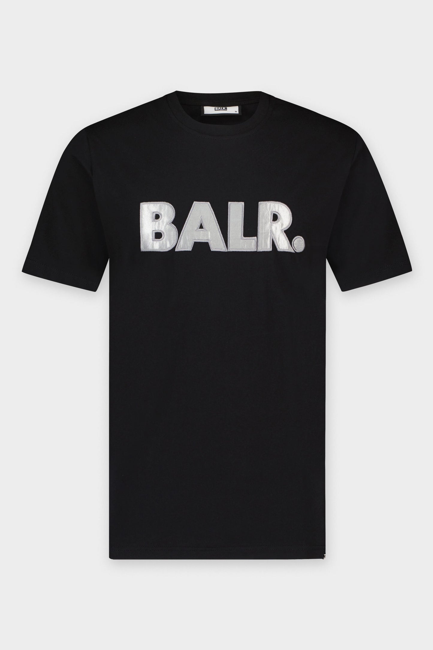 Olaf Straight BALR. Satin Embro T-Shirt Jet Black