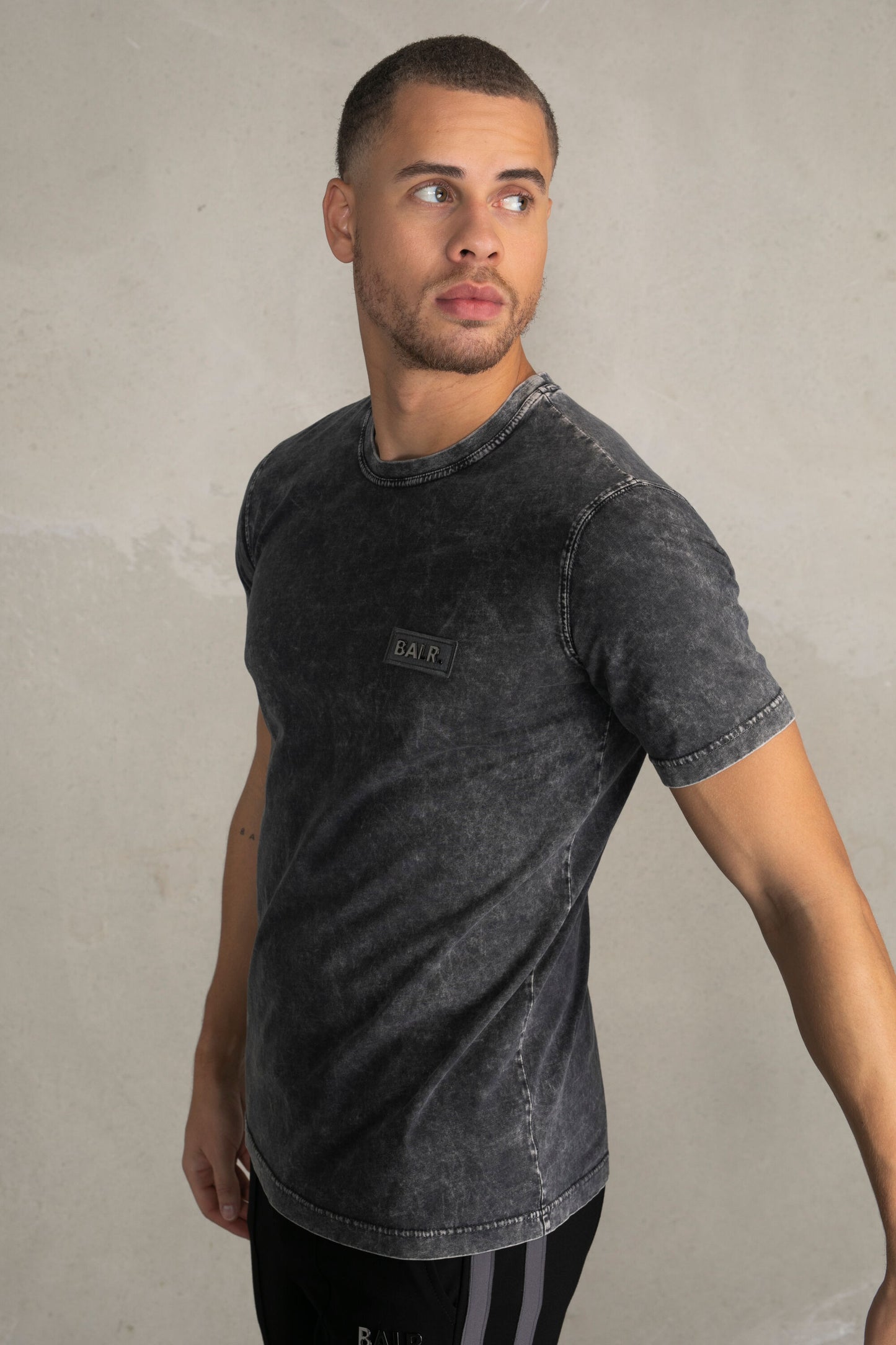 Olaf Straight Felt Badge T-Shirt Woodland Grey Washed