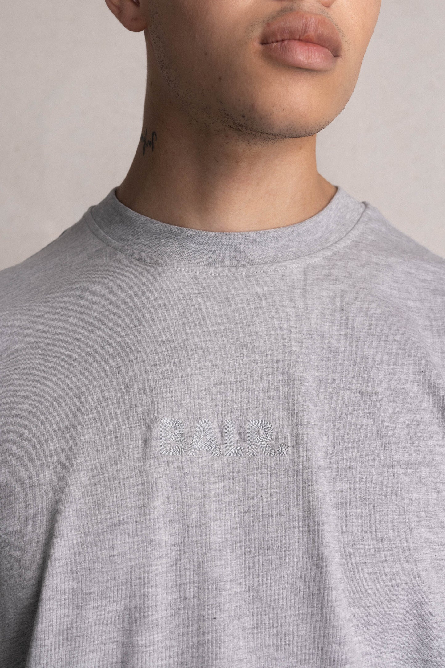 Luke Box Dart BALR. Logo T-Shirt Grey Heather