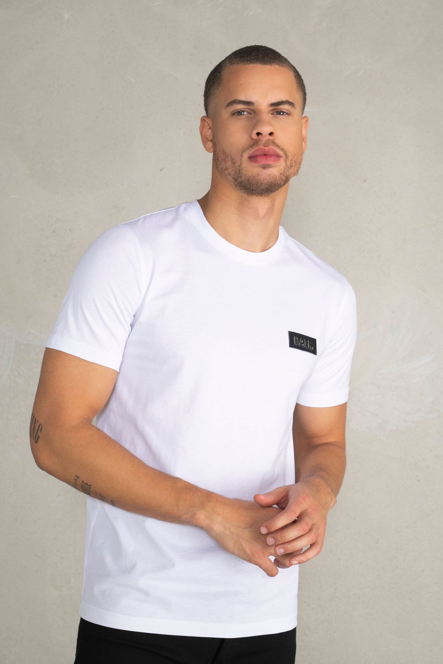Olaf Straight Felt Badge Logo T-Shirt Bright White