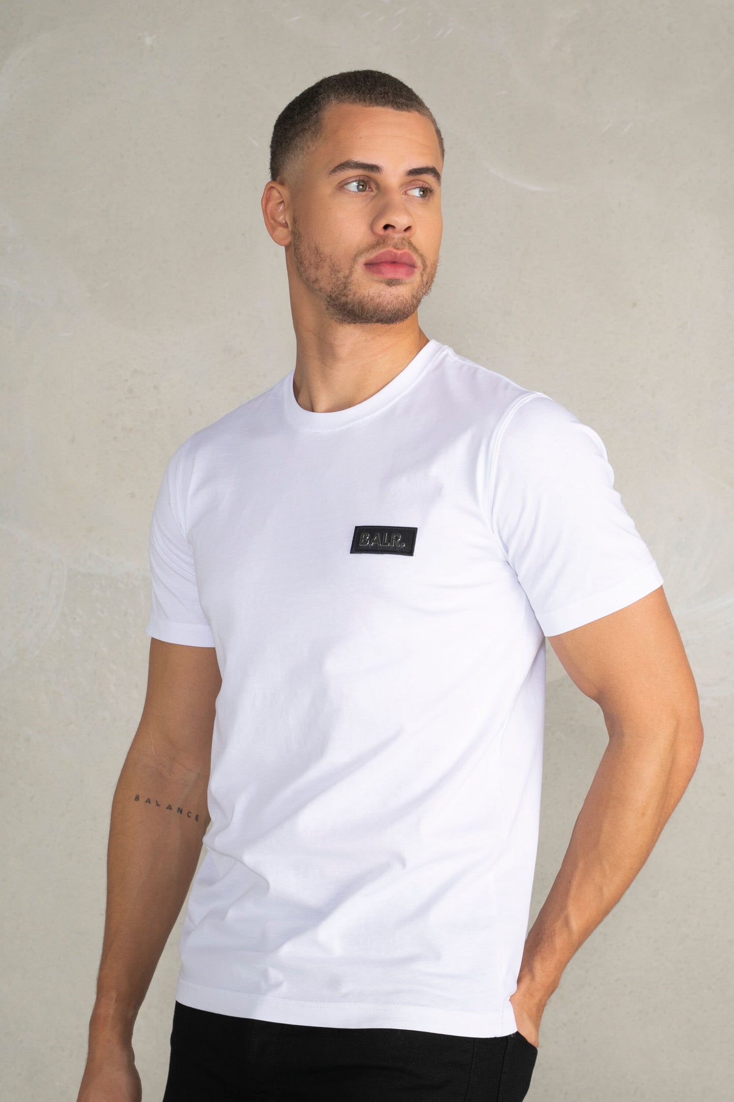 Olaf Straight Felt Badge Logo T-Shirt Bright White