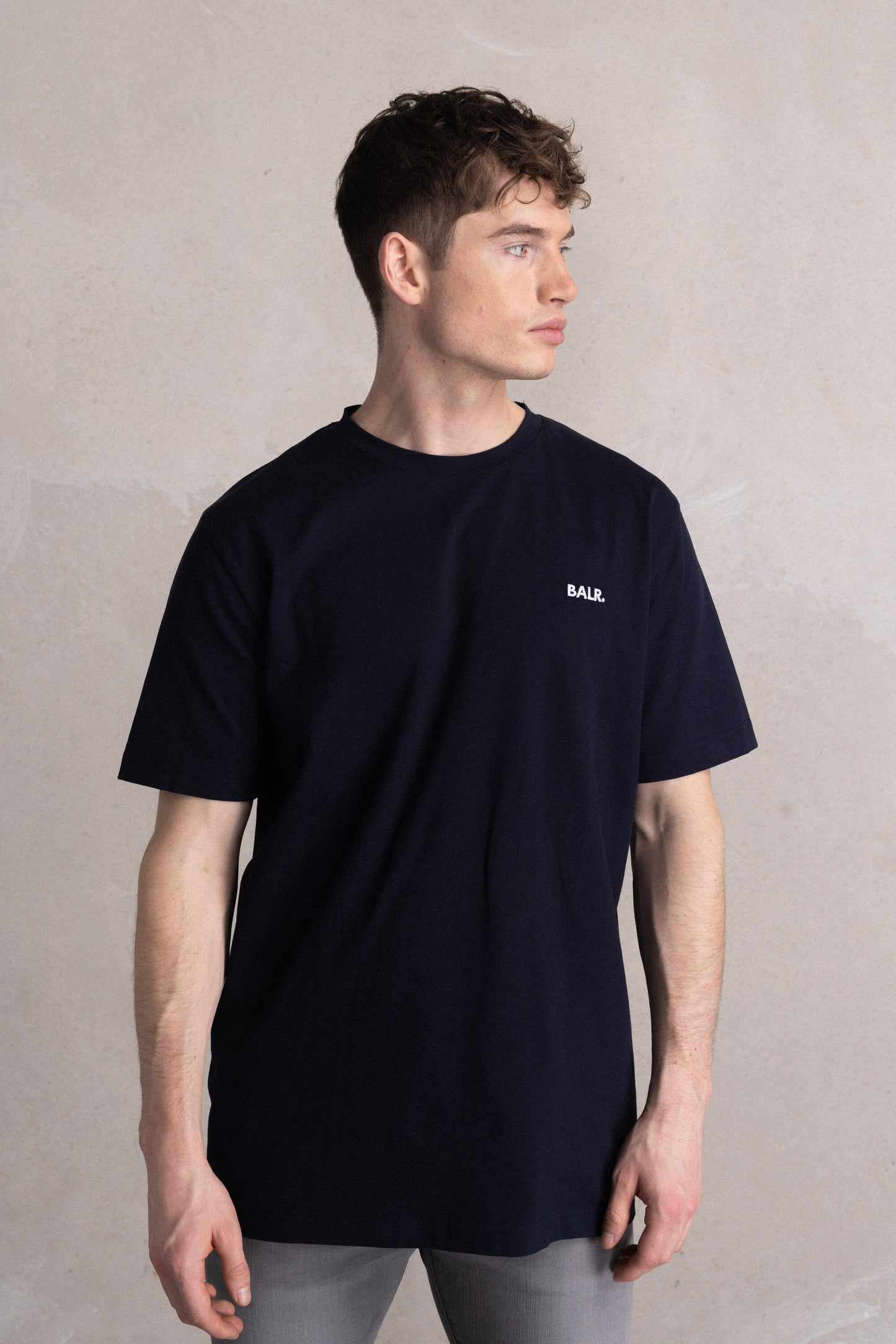 Olaf Straight Small CB Logo T-Shirt Navy Blazer