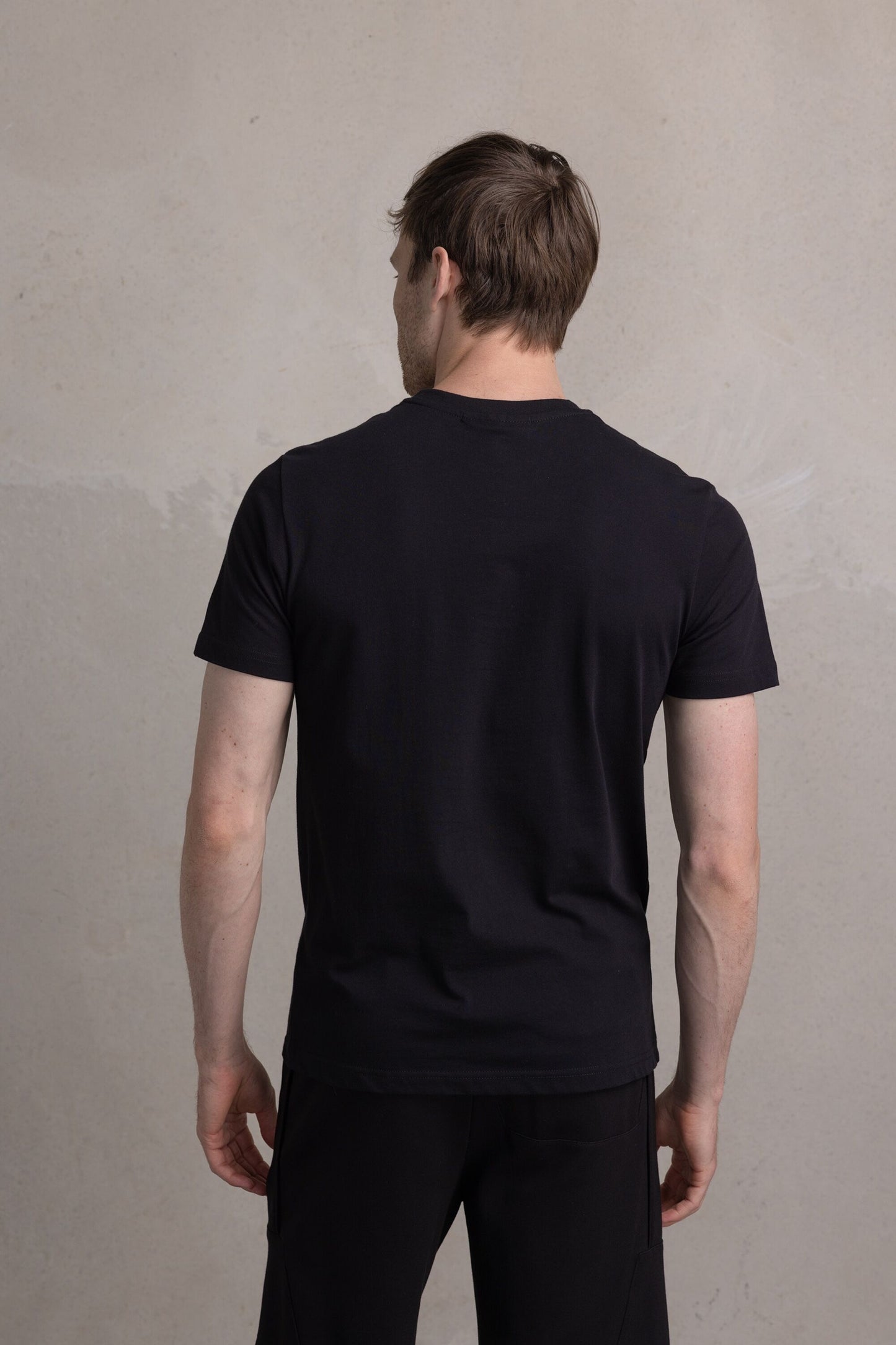 Sebastian Slim Small Metal Badge T-shirt Jet Black