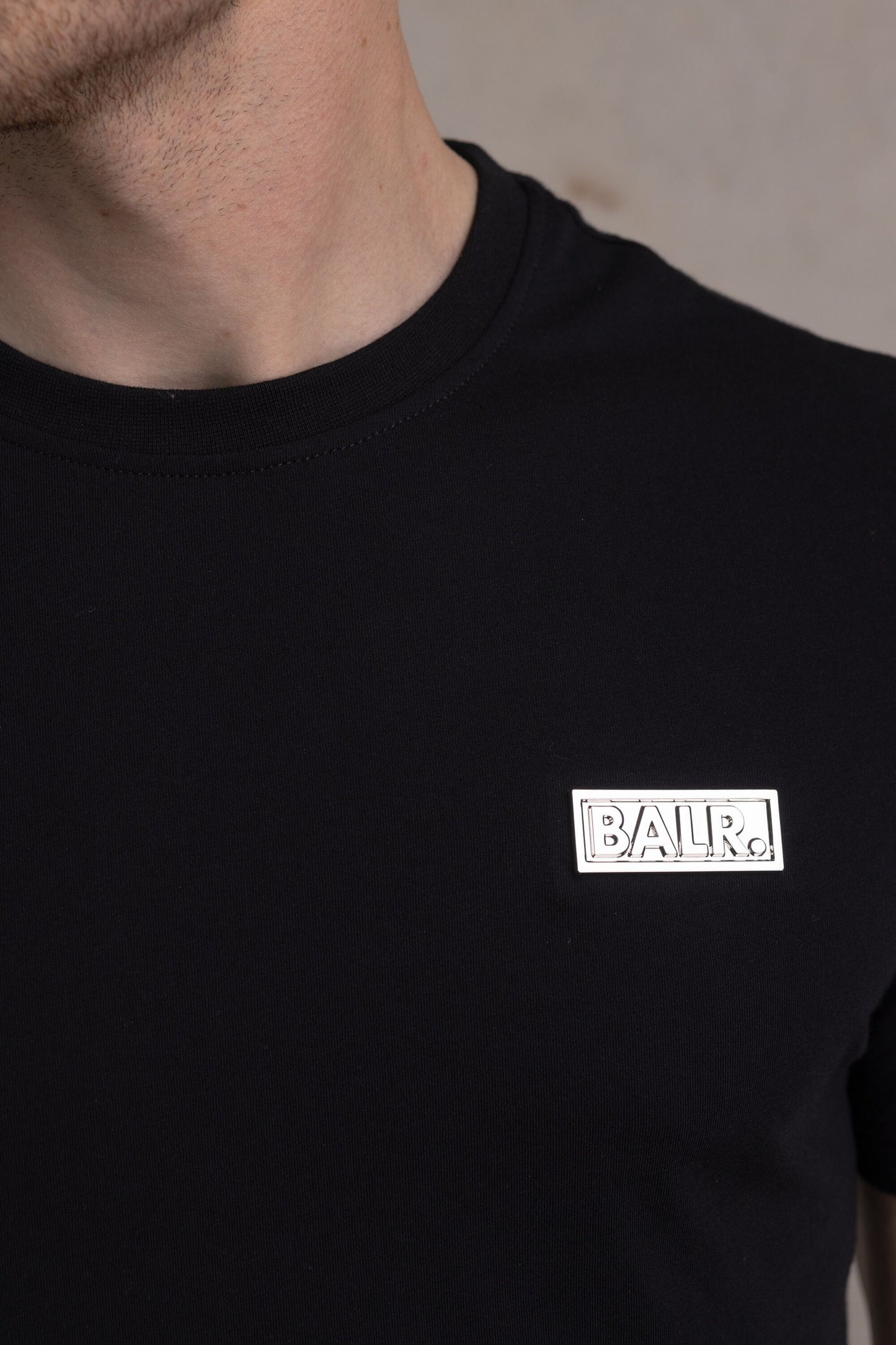 Sebastian Slim Small Metal Badge T-shirt Jet Black