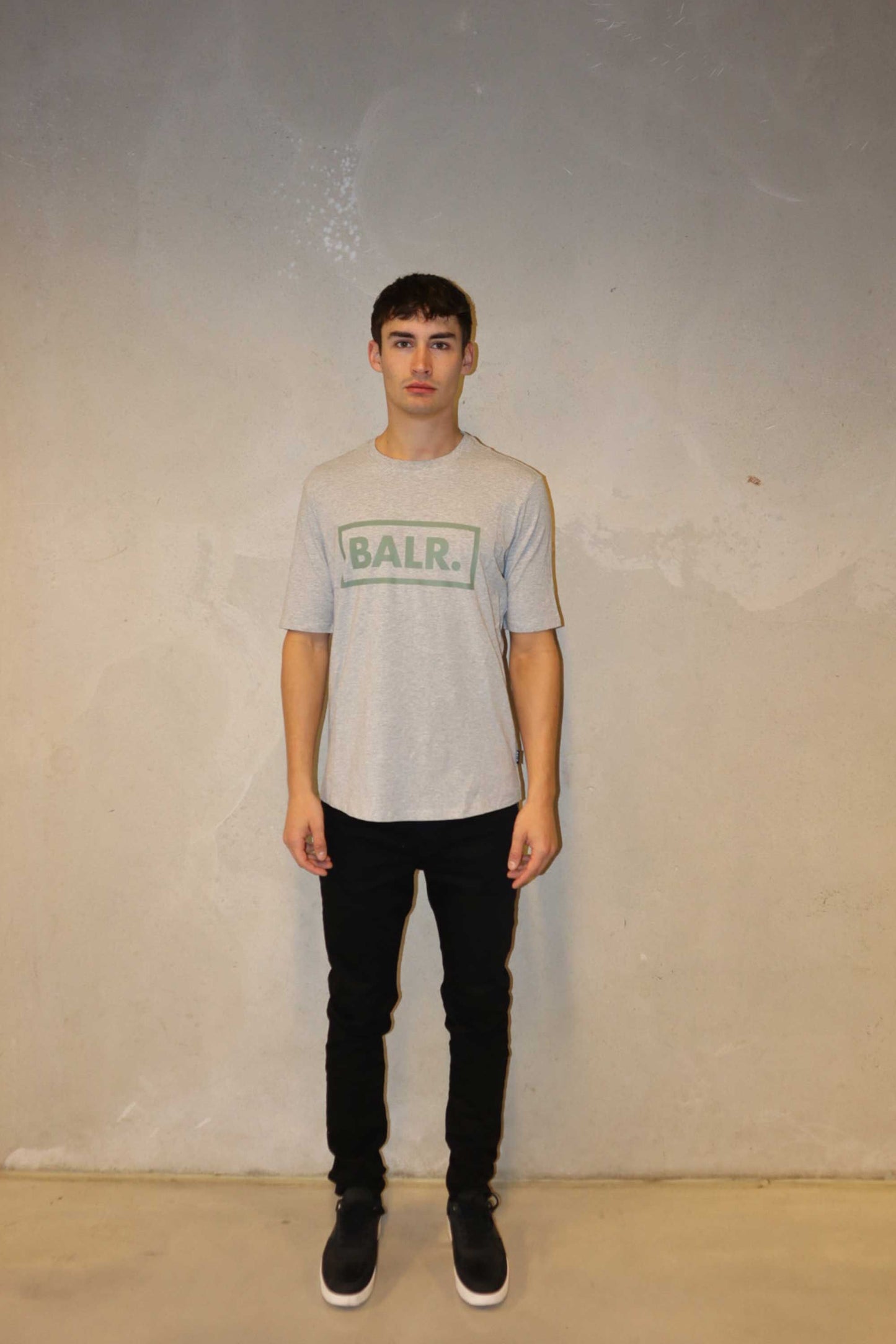 BALR. Block T-shirt Grey/Vineyard Green