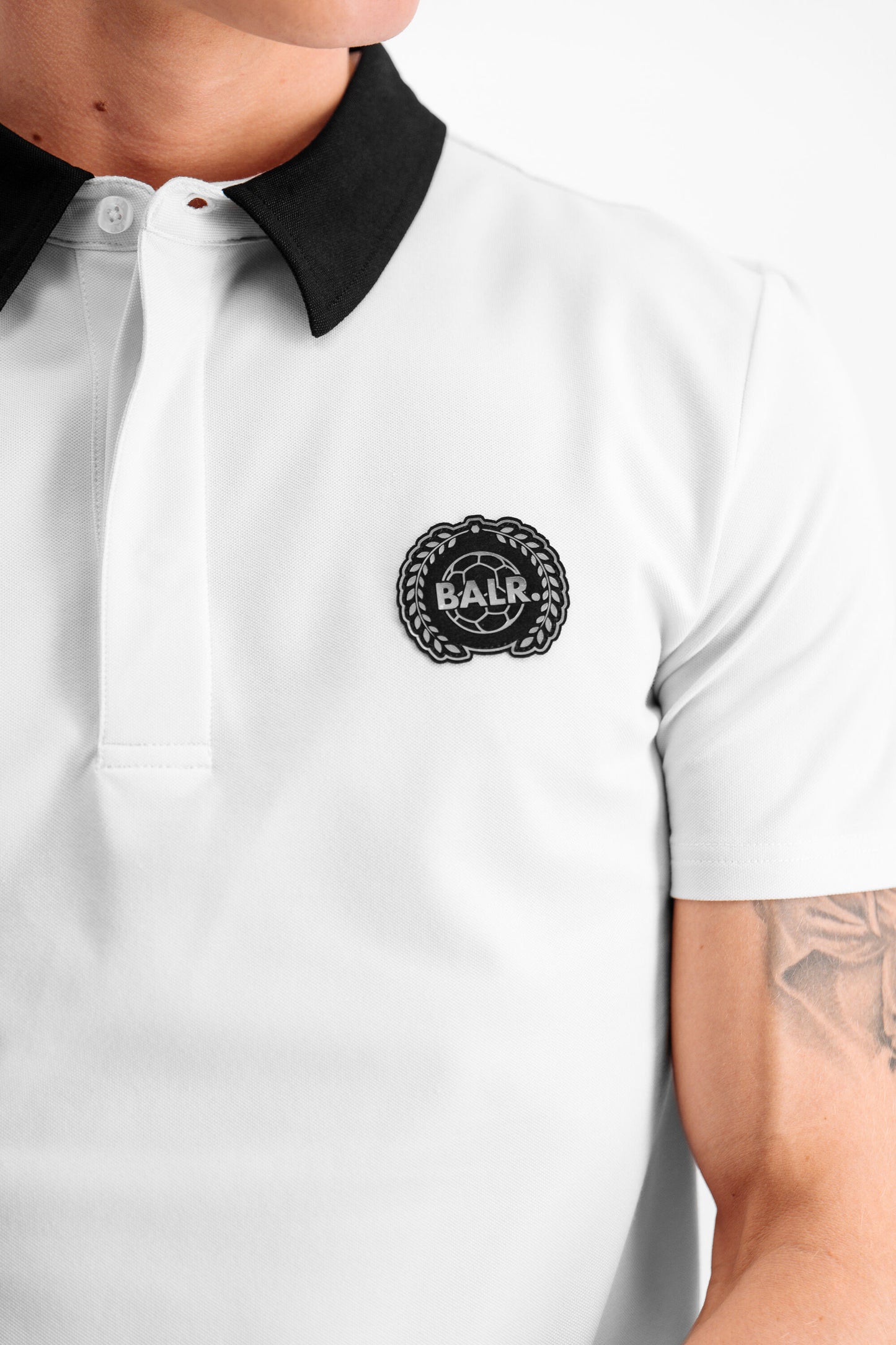 Tech Badge Straight Polo Lt Grey